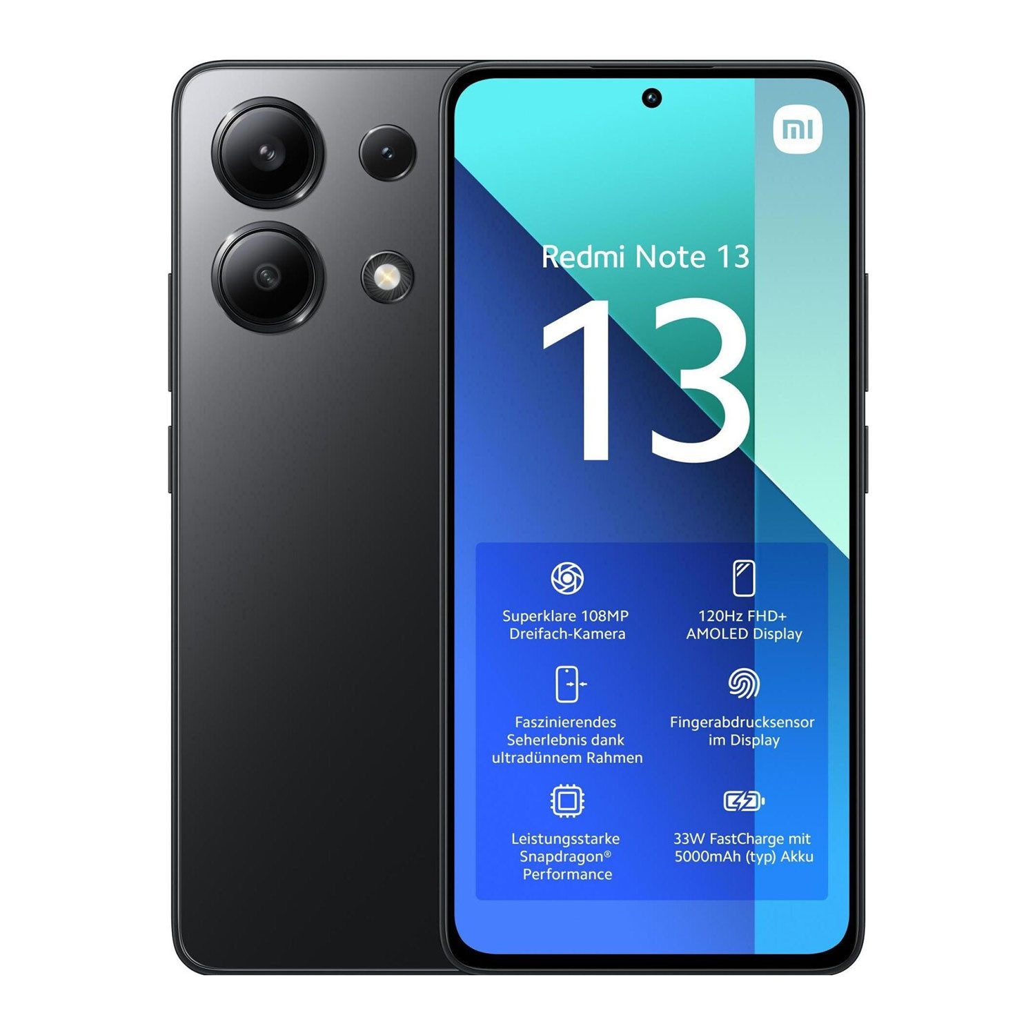 Xiaomi Redmi Note 13 Smartphone (16.94 cm/6.67 Zoll, 128 GB Speicherplatz, 108 MP Kamera)