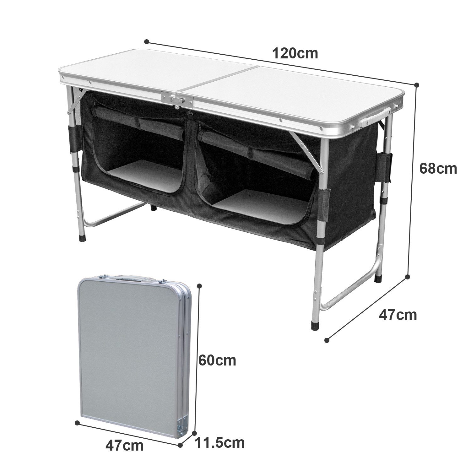 Clanmacy Campingtisch Campingtisch, Campingküche, Campingschrank, Reiseküch günstig online kaufen
