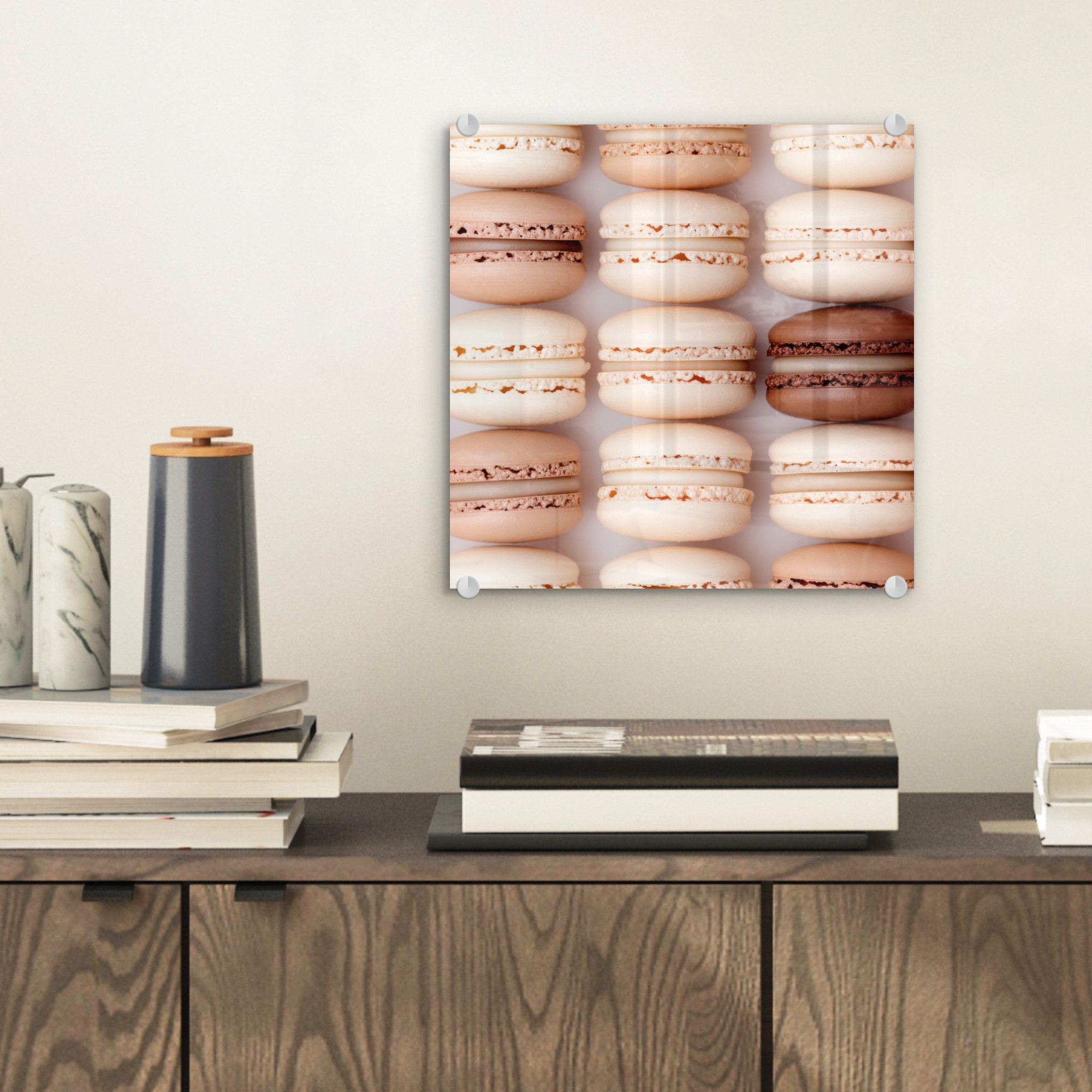 MuchoWow Acrylglasbild Makronen - Beige - günstig online kaufen
