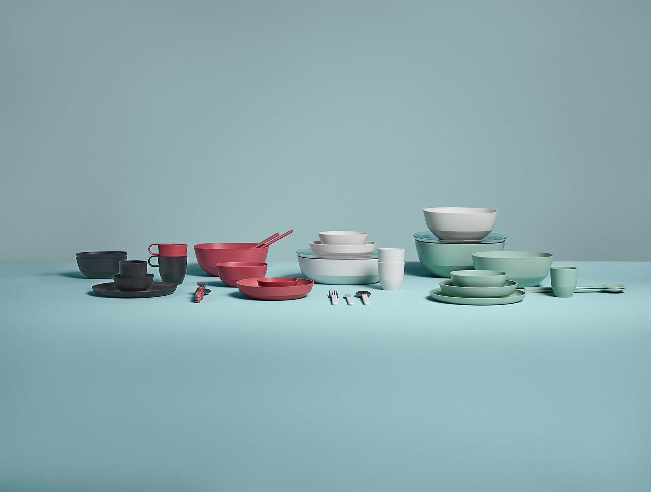 Mepal Kombiservice Silueta Frühstücks-Set 12er Set (12-tlg), Kunststoff