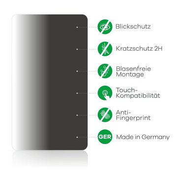 upscreen Blickschutzfolie für Lenovo Yoga Slim 7 Carbon 13", Displayschutzfolie, Blaulichtfilter Privacy Folie Schutzfolie Sichtschutz klar Anti-Spy