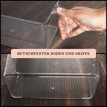 Kurtzy Aufbewahrungsbox 4er Set Kühlschrank-Organizer, 31,2 cm lang, 4 Stück Kühlschrank-Organizer, 31,2 cm Länge