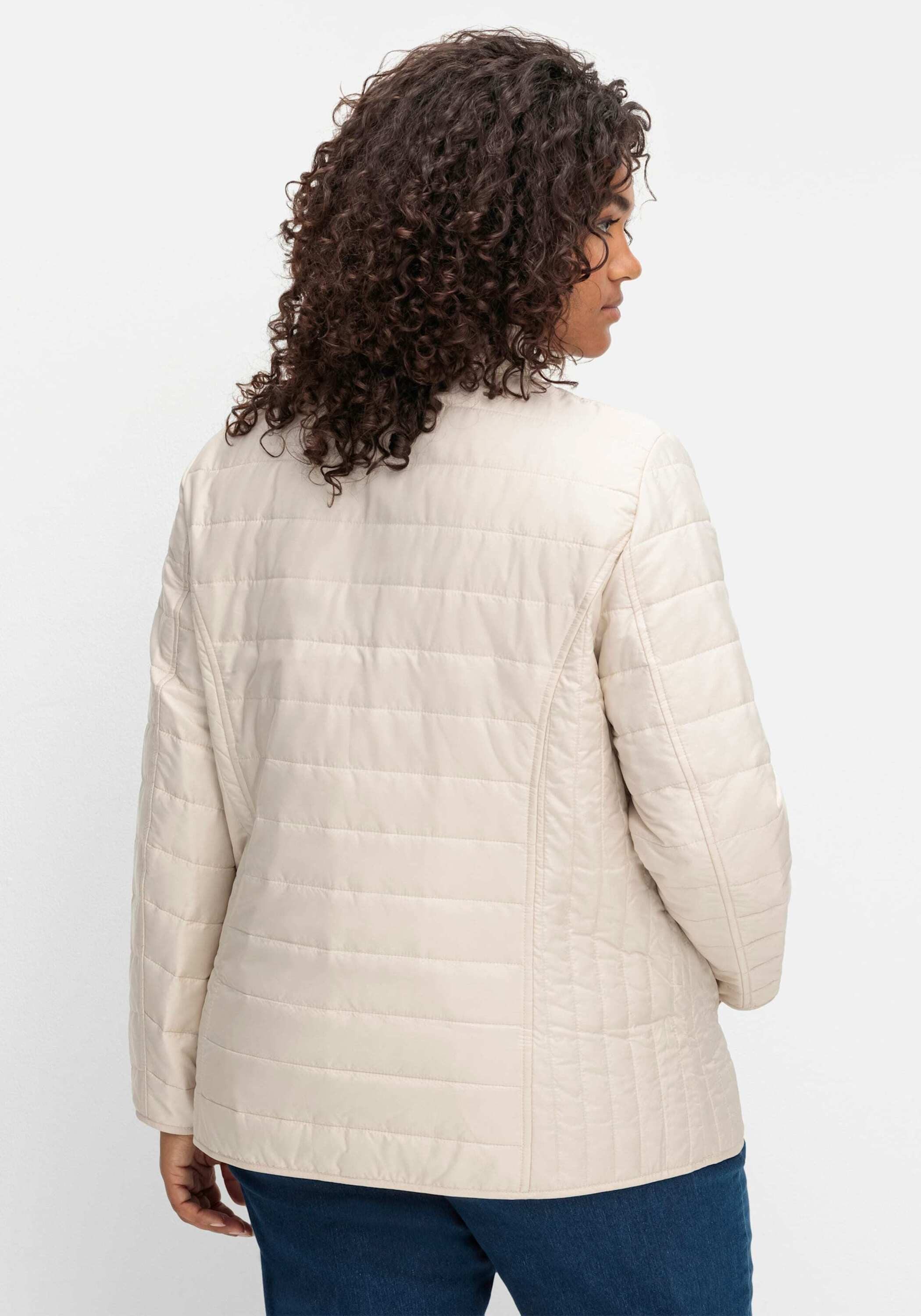 Sieh an! Allwetterjacke Steppjacke Langarm für die Übergangszeit, mit Stehkragen