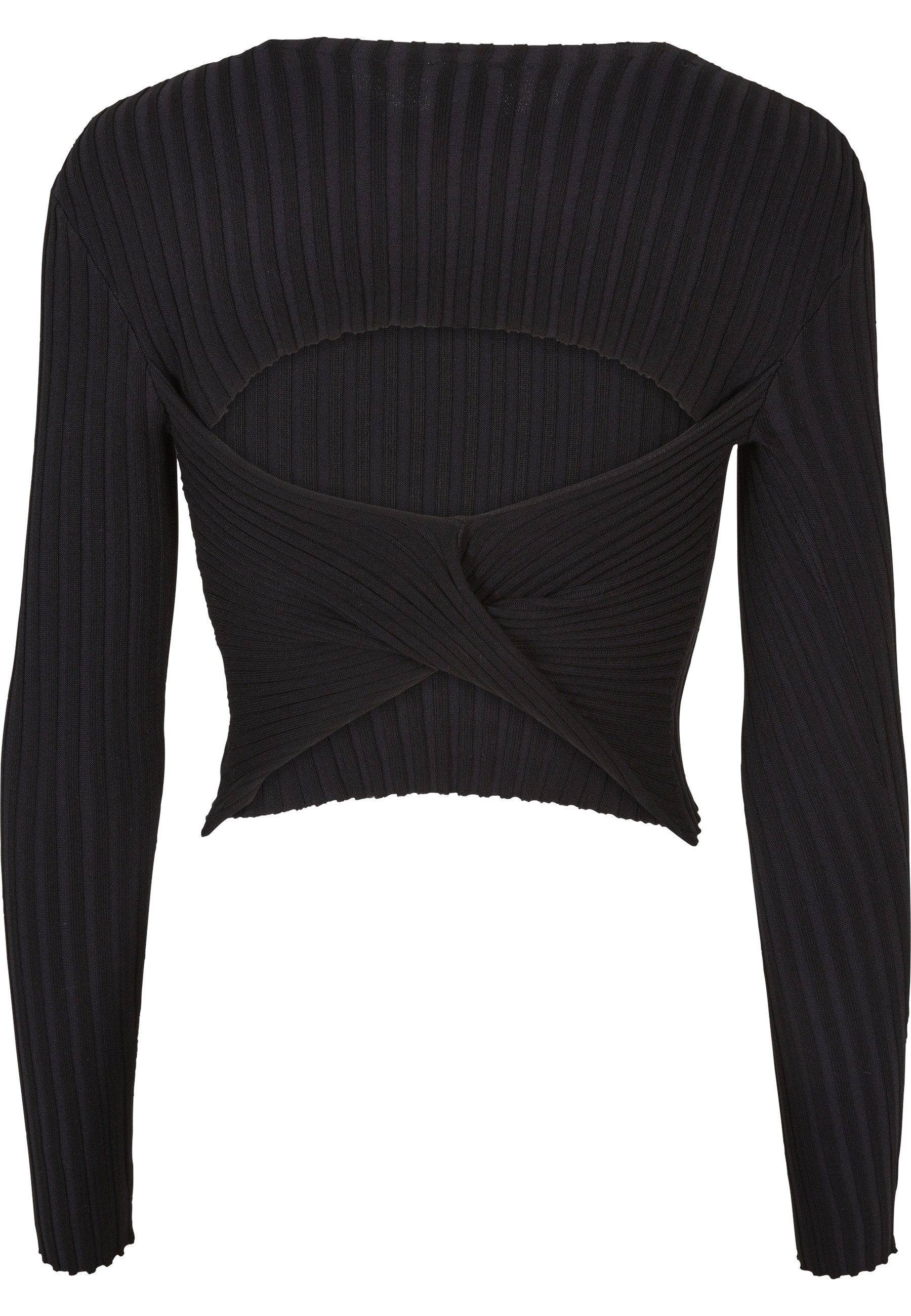 URBAN CLASSICS Rundhalspullover Urban Classics Damen Ladies Short Rib Knit Twisted Back Sweater (1-tlg)