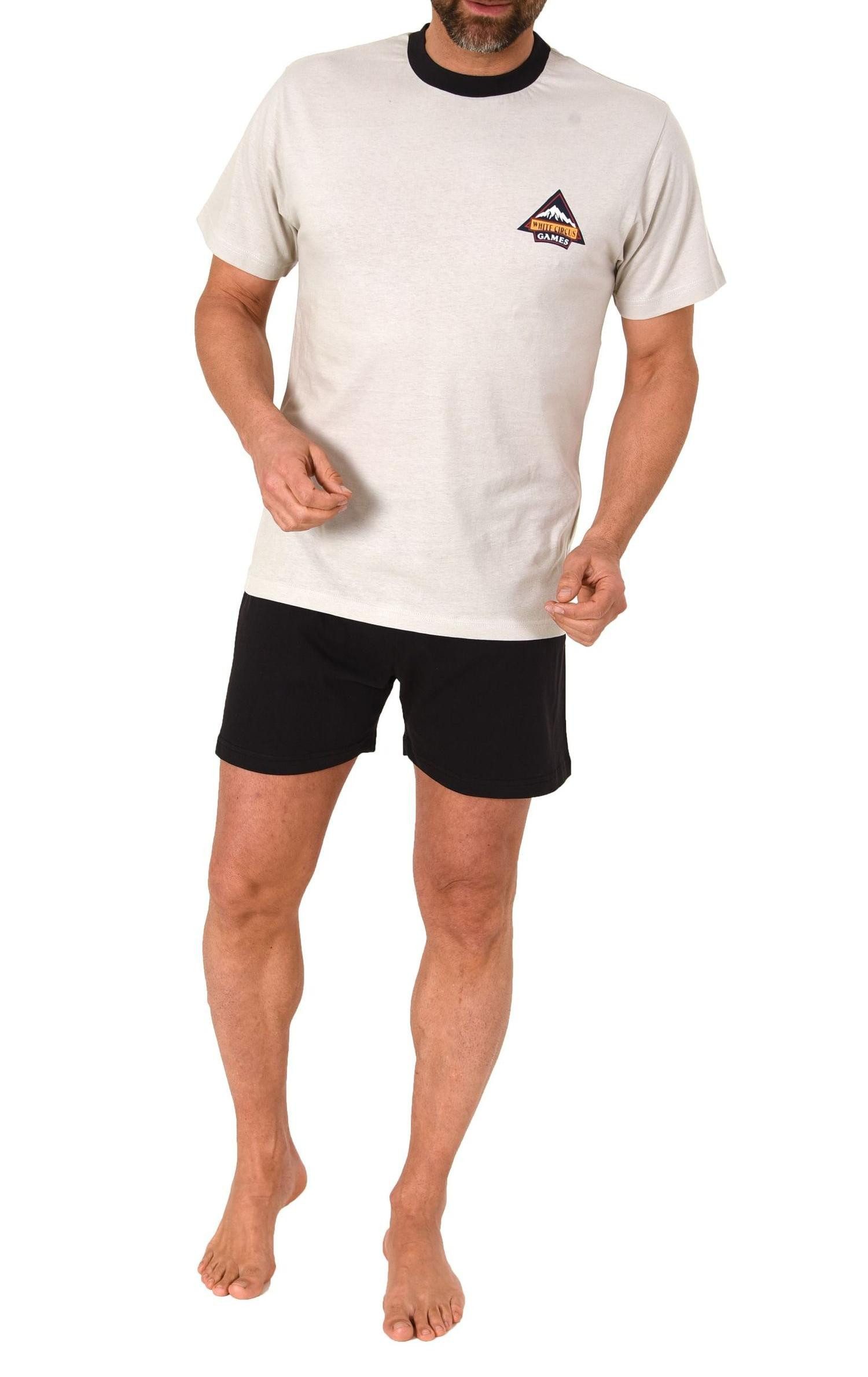 Normann Pyjama Normann Herren Schlafanzug kurzarm Shorty Pyjama