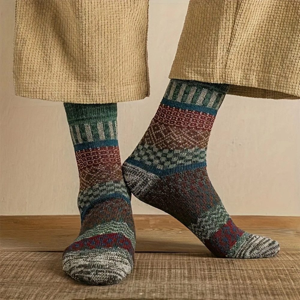 Blusmart Socken 5 Paar warme Socken im Ethno-Stil (Dicke Wintersocken, Dopp günstig online kaufen