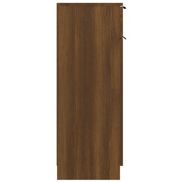 vidaXL Fächerschrank Badezimmerschrank Braun Eiche 32x34x90 cm Holzwerkstoff (1-St)