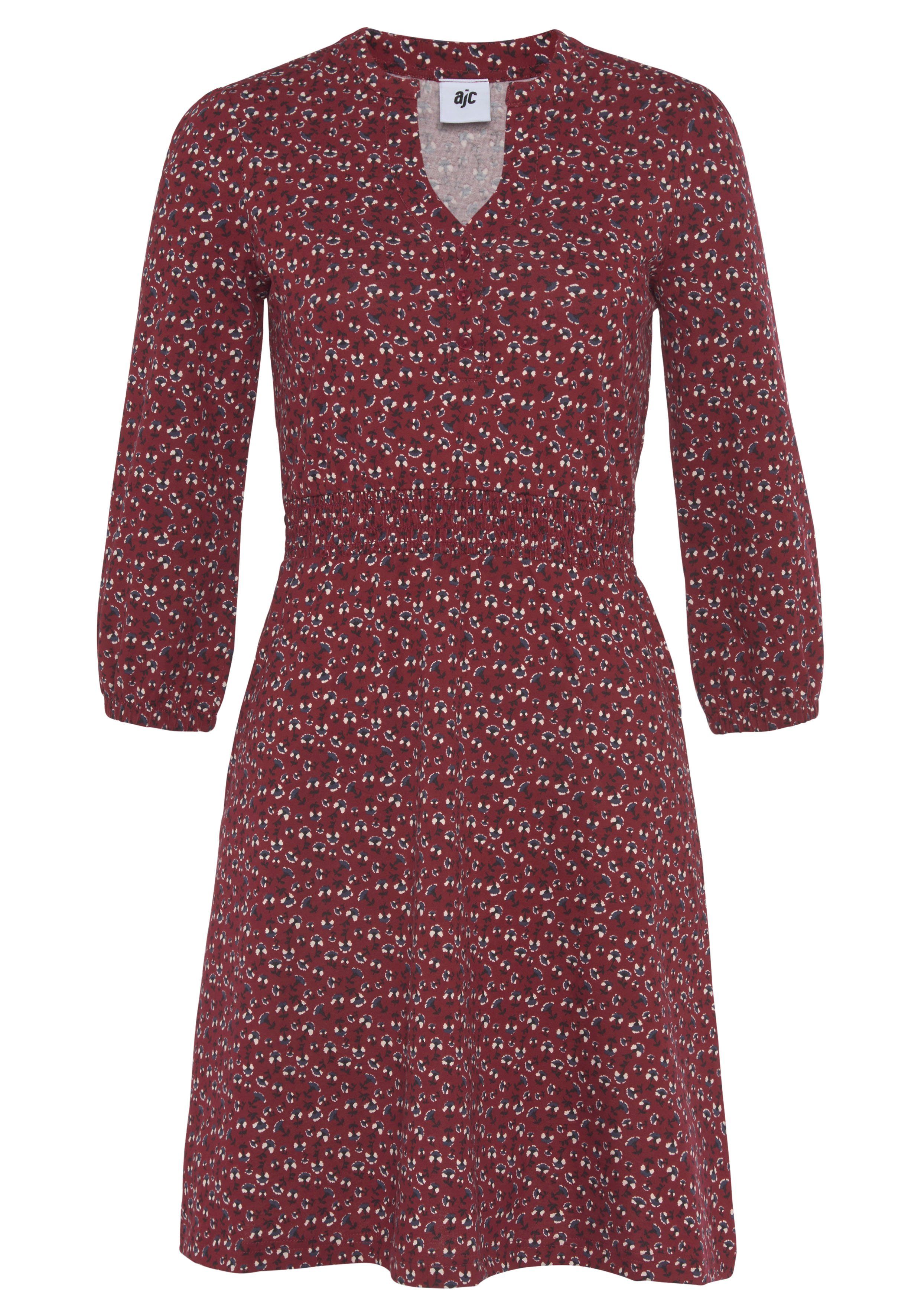 AJC Jerseykleid mit - dunkel-rot KOLLEKTION NEUE Blumenprint