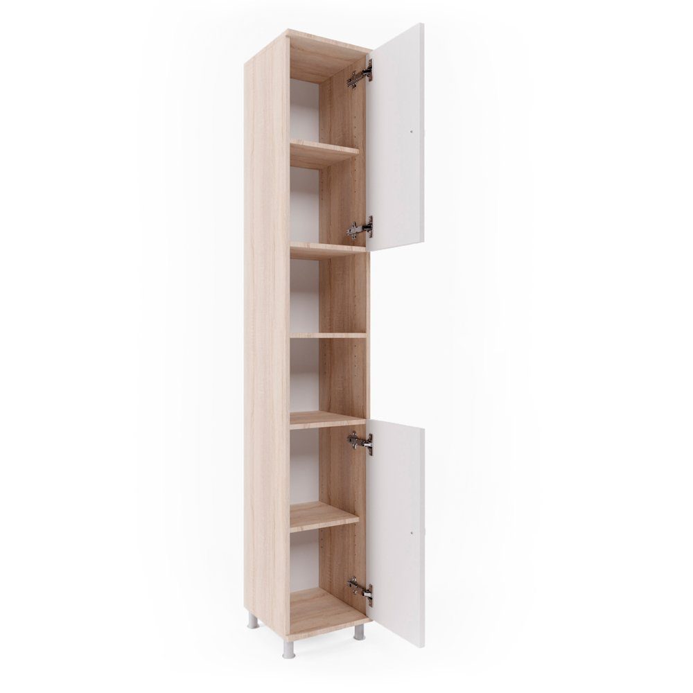 Vicco Hochschrank Fynn, Weiß/Sonoma, 30 x günstig online kaufen