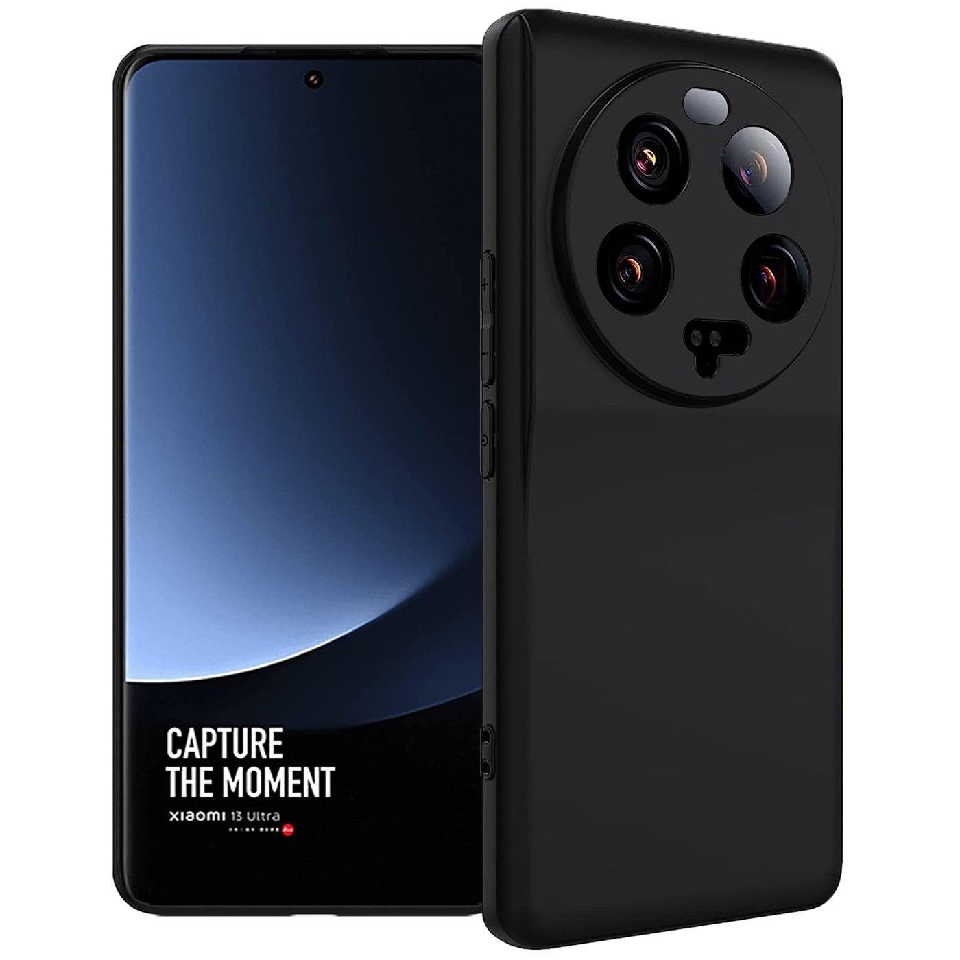 CoolGadget Handyhülle Black Series Handy Hülle für Xiaomi 13 Ultra 6,73 Zoll, Edle Silikon Schlicht Robust Schutzhülle für Xiaomi 13 Ultra 5G Hülle