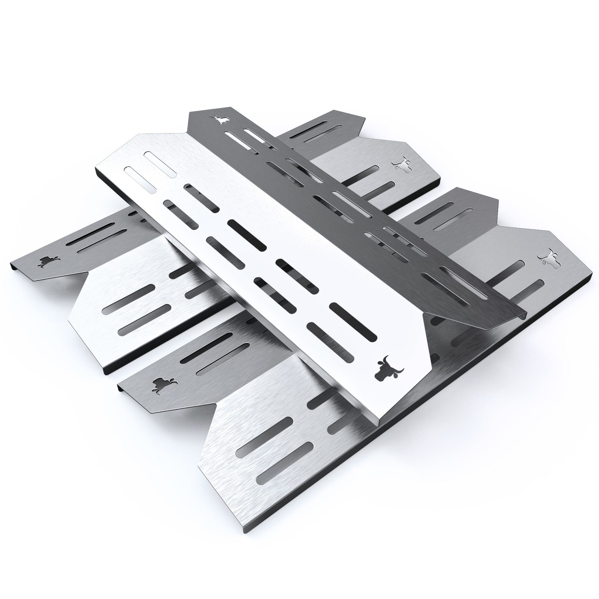 tuning-art Grillerweiterung GA25 Brennerabdeckung Set Edelstahl für Landmann Triton 3.0 und 3.1