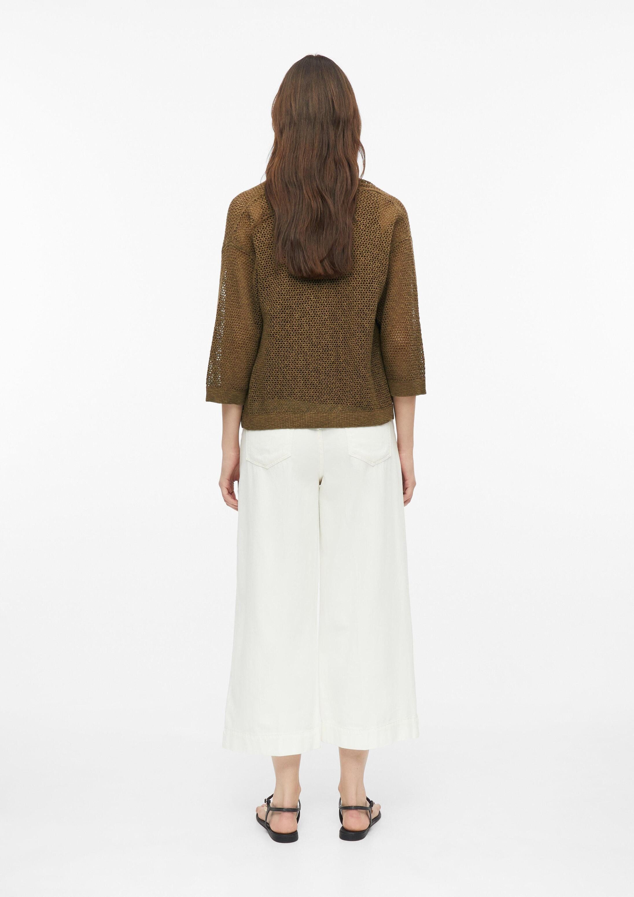 s.Oliver Cardigan Strickjacke Ajour-Strickjacke mit 3/4-Arm