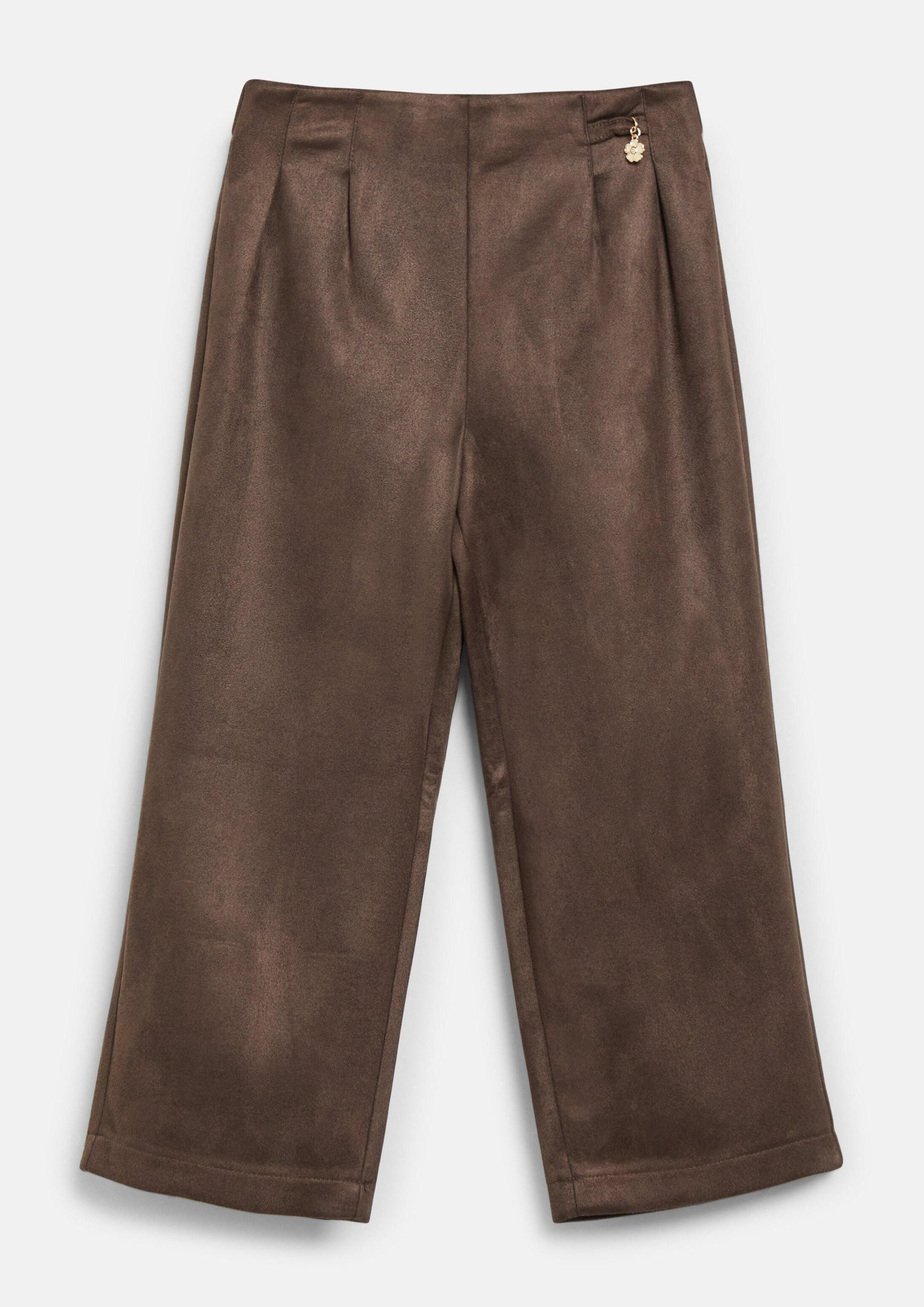 s.Oliver Chinos Leggings Wide Leg-Hose aus Velours mit Charm