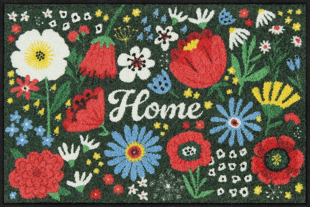 Salonloewe Fußmatte Fußmatte 50x75 Blooming Home, Eingangsmatte normal, Höhe: 500 mm