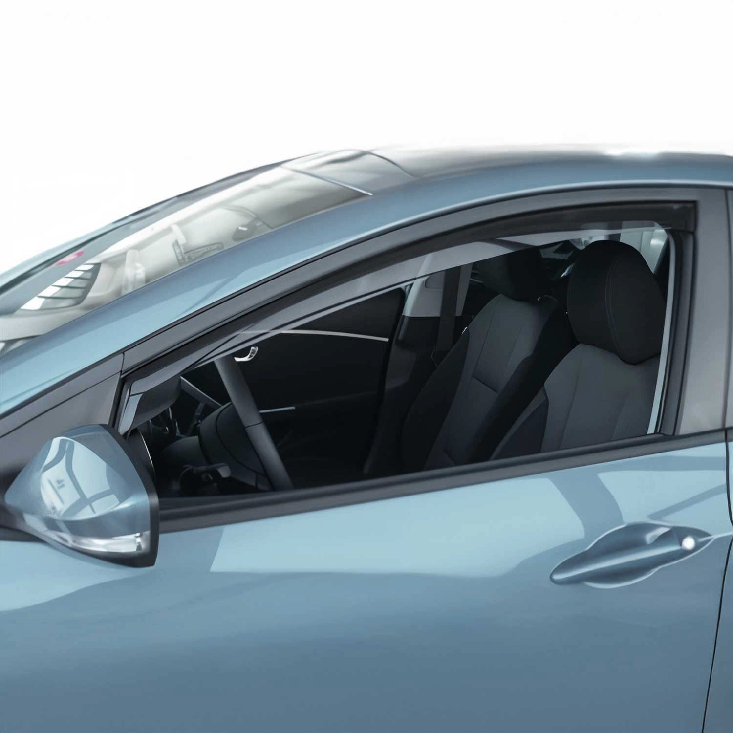 OMAC Lüftungsgitter Windabweiser für Hyundai i30 2012-2017 Dunkel Acryl 2tlg (2 St), Aerodynamisch, Einfache Montage, Waschstraßenfest