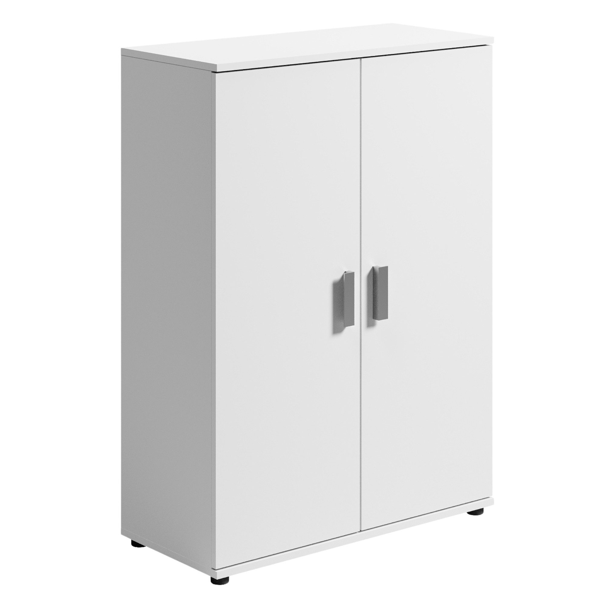 Home Collective Mehrzweckschrank Sideboard Highboard mit 2 Türen und Einlegeböden, Made in Germany Schuhschrank, Kommode weiß, 75 x 104 x 35 cm – Bild 5 von 5
