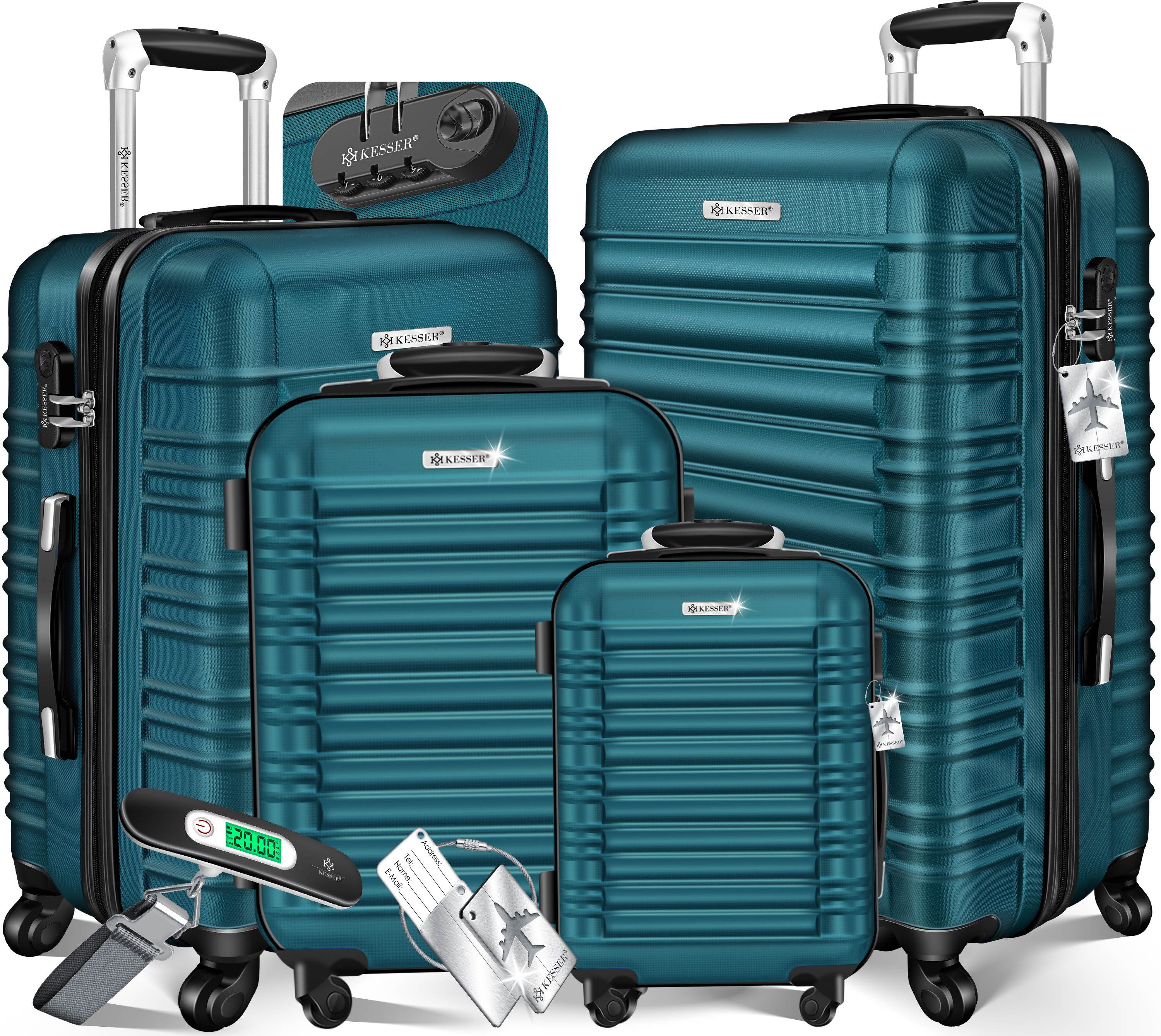 KESSER Kofferset, 4 Rollen, 4tlg. Hartschalenkofferset Hartschalenkoffer Reisekoffer Set