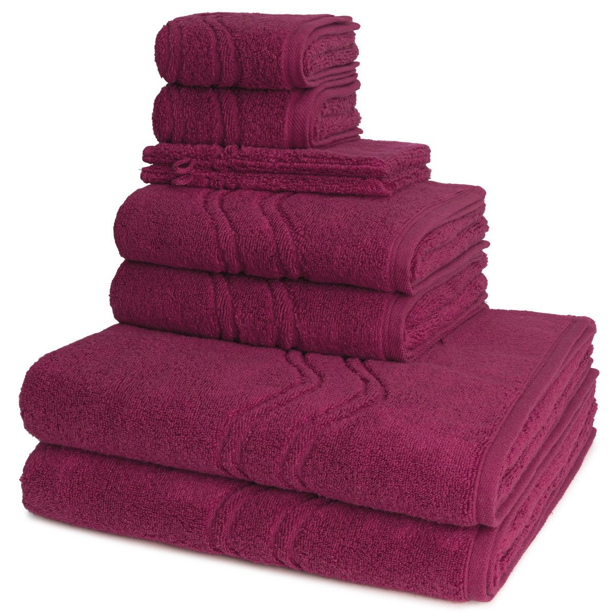ROSS Handtuch Set Cashmere feeling, Walkfrottee (Spar-Set, 8-St), 2 X Wasch- 2 X Gäste- 2 X Dusch- 2 X Handtuch im Set - Baumwolle
