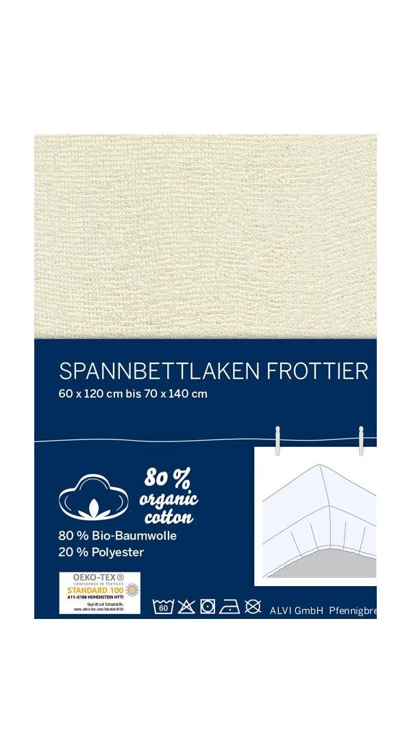 Alvi® Spannbettlaken Spannbettlaken Bio-Baumwolle, Baumwolle, Gummizug: rundum, (1 Stück), faltenfrei durch Gummizug