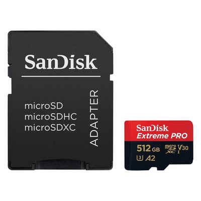 Sandisk »microSDXC Extreme PRO« Speicherkarte (512 GB, Video Speed Class 30 (V30), 200 MB/s Lesegeschwindigkeit)