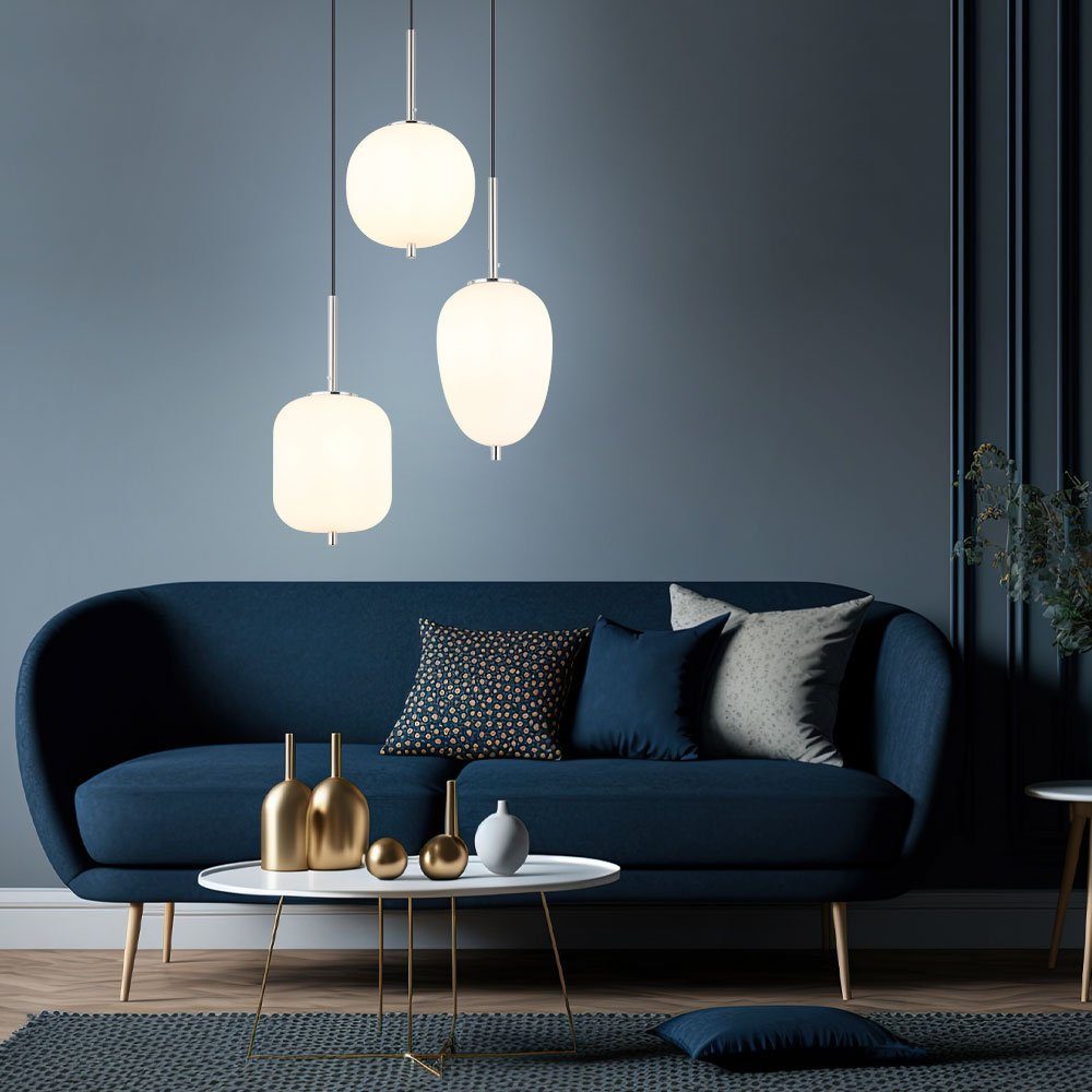 GLOBO LIGHTING Hängeleuchte, Leuchtmittel nicht inklusive, Pendelleuchte Deckenlampe Hängelampe Esszimmerlampe 3-Flammig Glas
