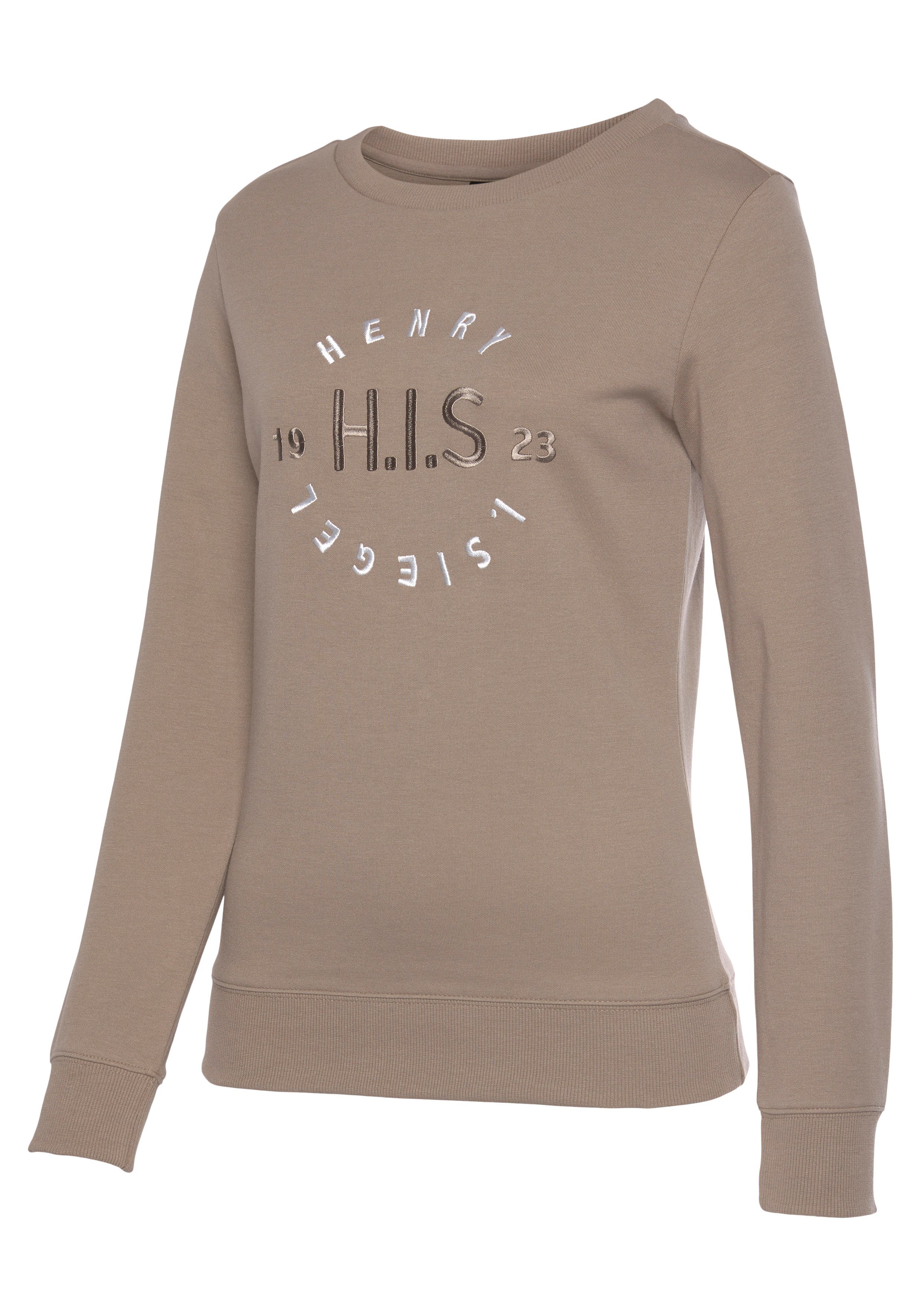 H.I.S Sweatshirt mit großer Logo Stickerei, Loungewear – Bild 5 von 5