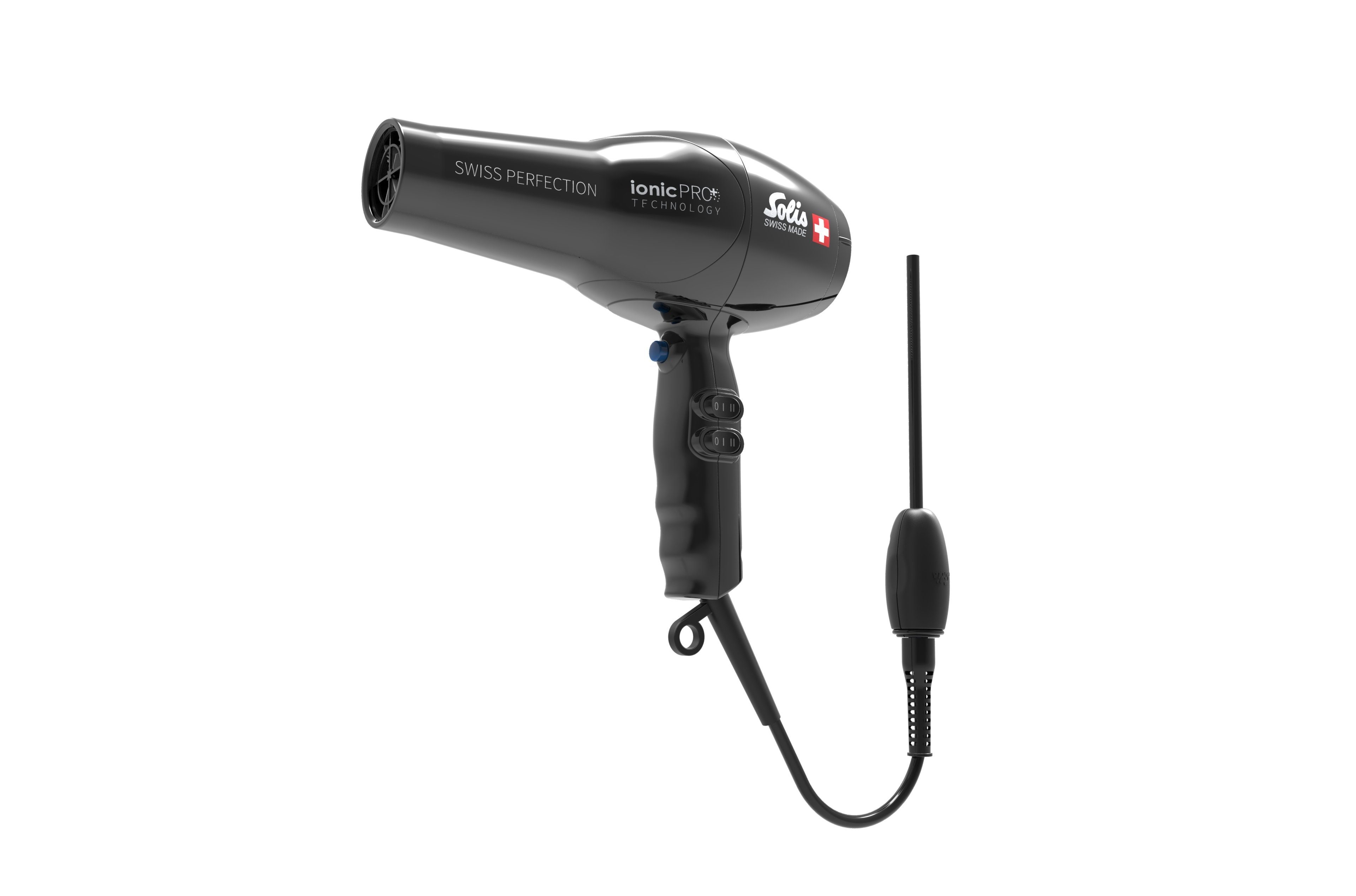 SOLIS OF SWITZERLAND Haartrockner Swiss Perfection 360°, Typ, 2300 W, Kaltstufe IonicPRO 50% mehr Luftdruck Styling Düse