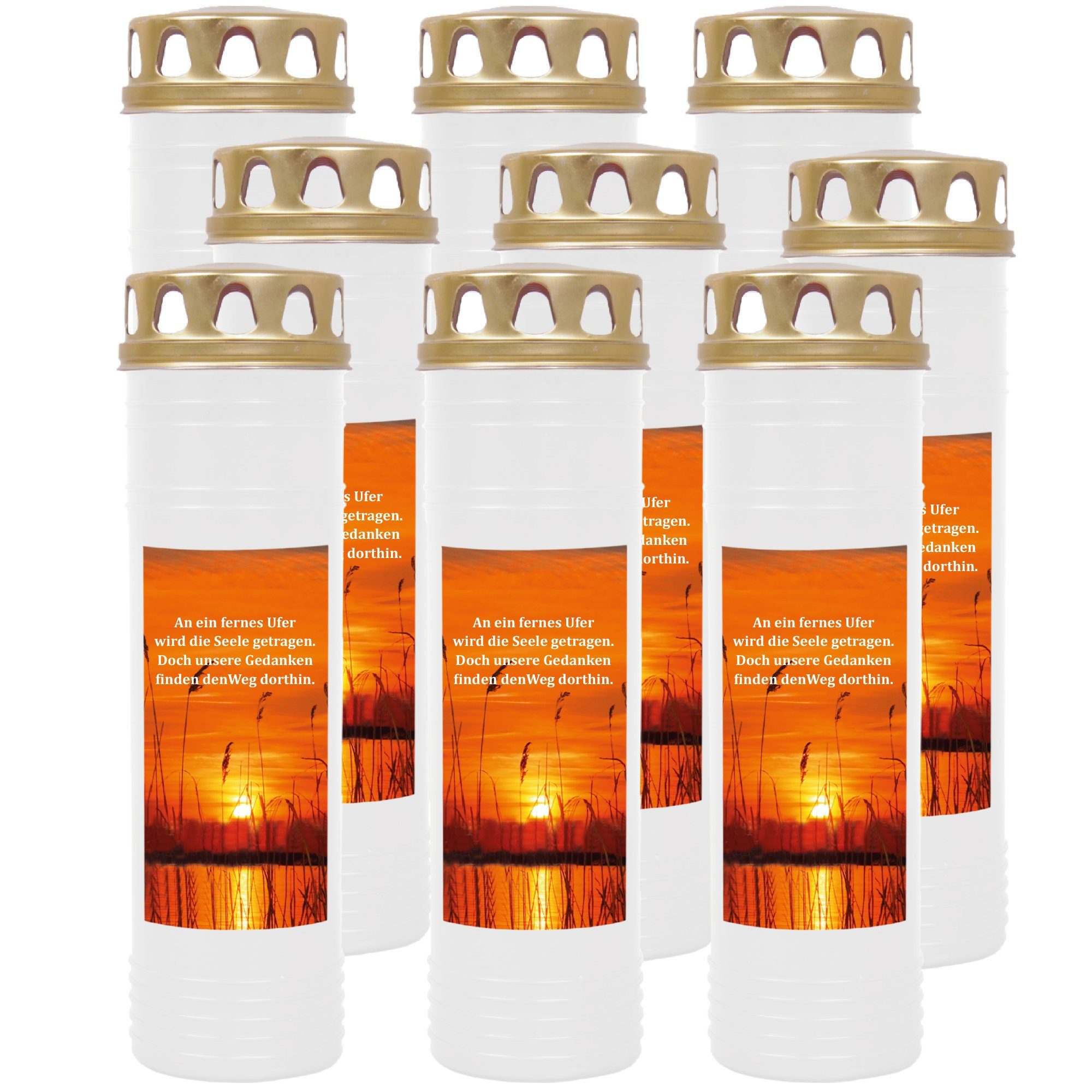 HS Candle Grabkerze 170h Brenndauer (9-tlg), H26cm x Ø7cm, wind- & wetterfe günstig online kaufen