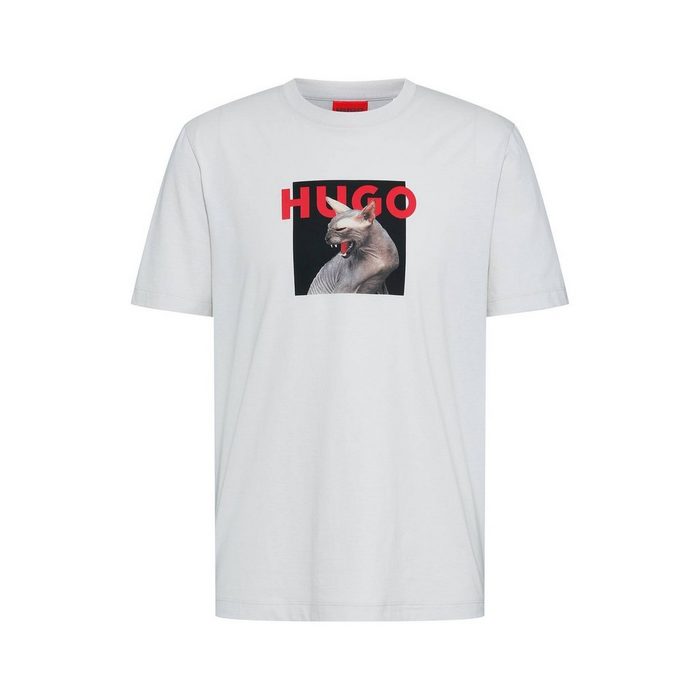 HUGO T-Shirt Herren T-Shirt - Dhynx Katzenprint Rundhals