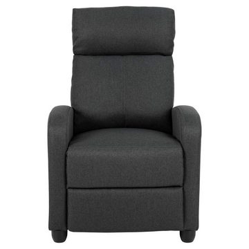 ebuy24 Relaxsessel Siom Sessel recliner mit Tasche, Push-Funktion gra