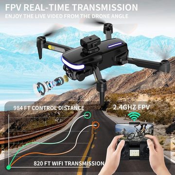 OBEST Mini Drohne mit Kamera,RC Faltbare WIFI Drohne (4K, mit Automatische R¨¹ckkehr,RC Quadcopter,Kopfloser Modus,2 Batterien)