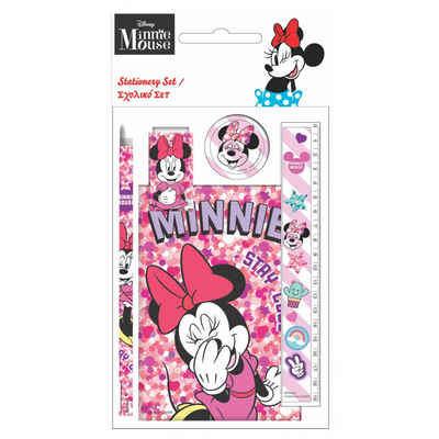 Tinisu Bleistift Disney Minnie Maus Schule Schreibset 5-Teilig Einschulung, (5-tlg)