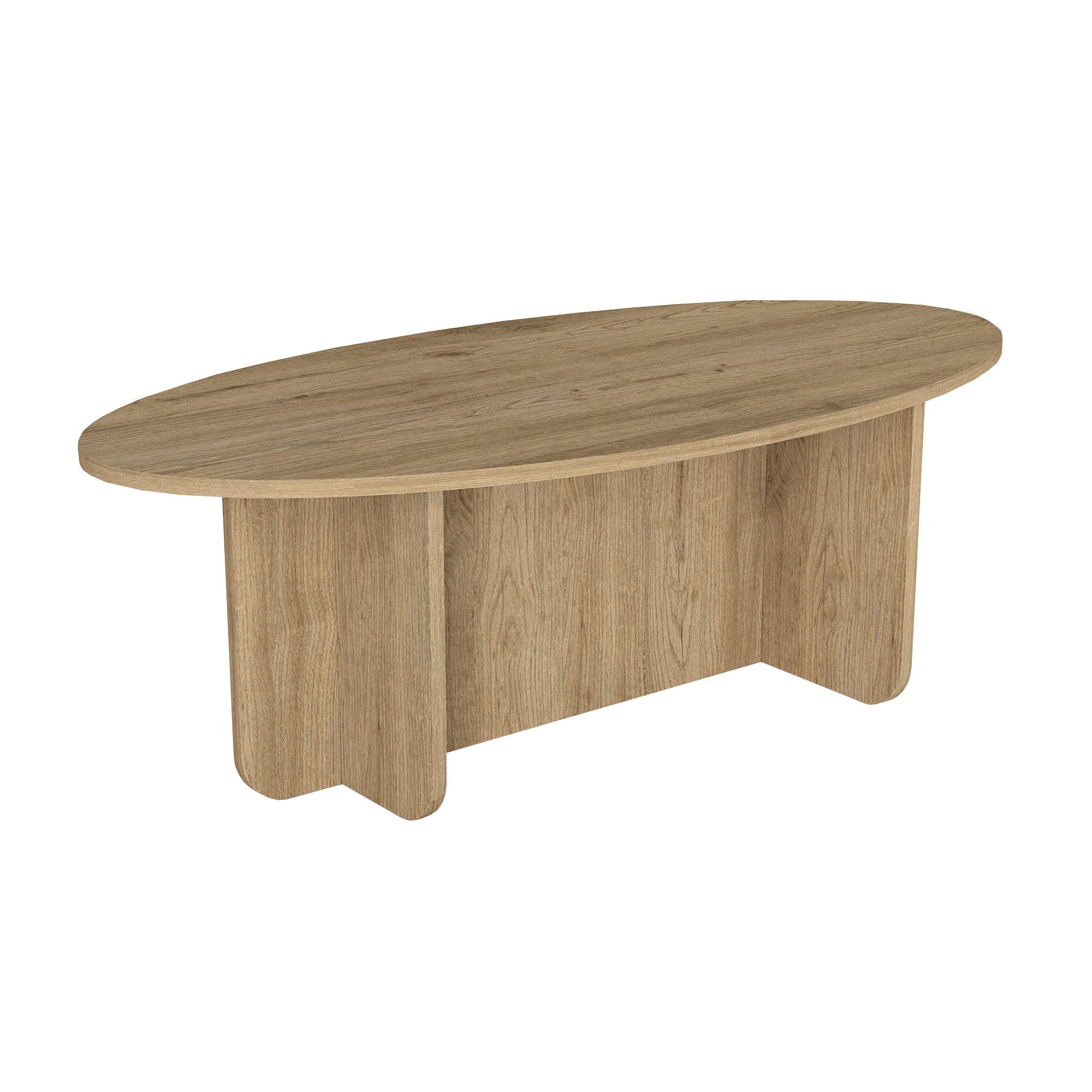 moebel17 Couchtisch moebel17 Couchtisch oval 120x60 cm Wohnzimmertisch Travertin (Einzeltisch, 1-St., Einzelner Couchtisch), Mit Granitoptik