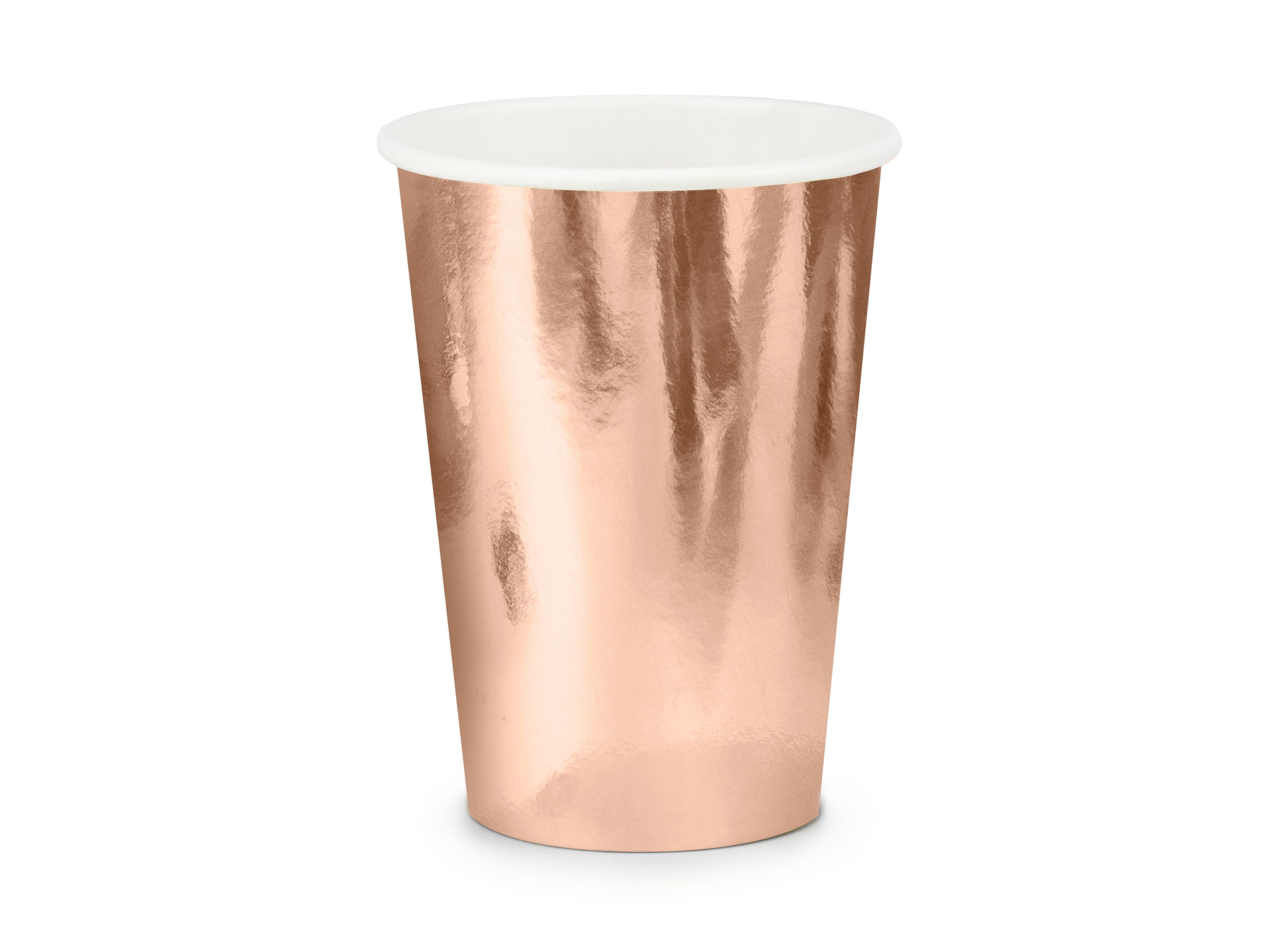 partydeco Одноразовая чашка Pappbecher Uni 220ml/6Stk. Rosegold, 100% Papier, Pappe