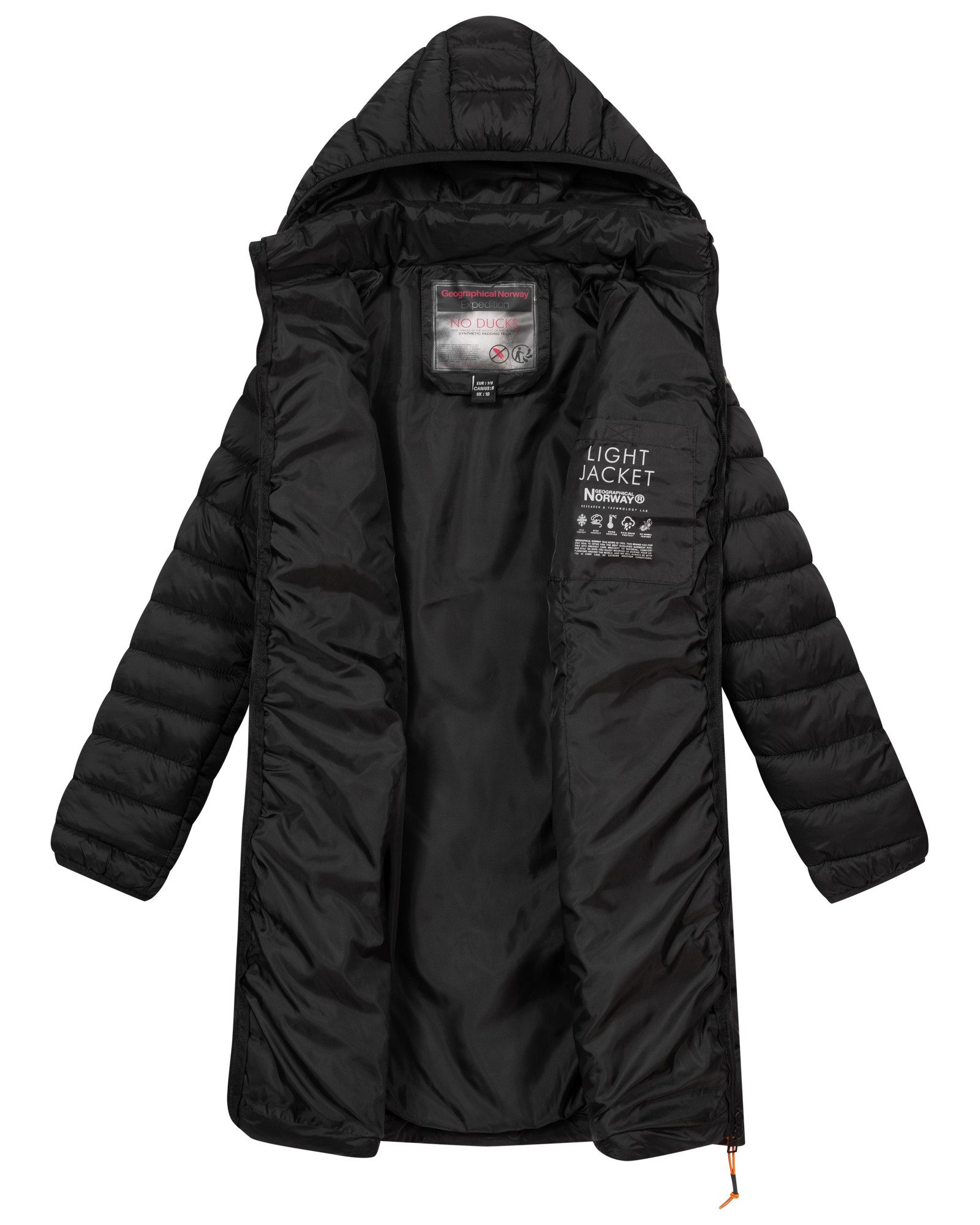 Geographical Norway Steppmantel Damen Herbst Winter Jacke Steppjacke Outdoor leicht Kapuze warm – Bild 5 von 5