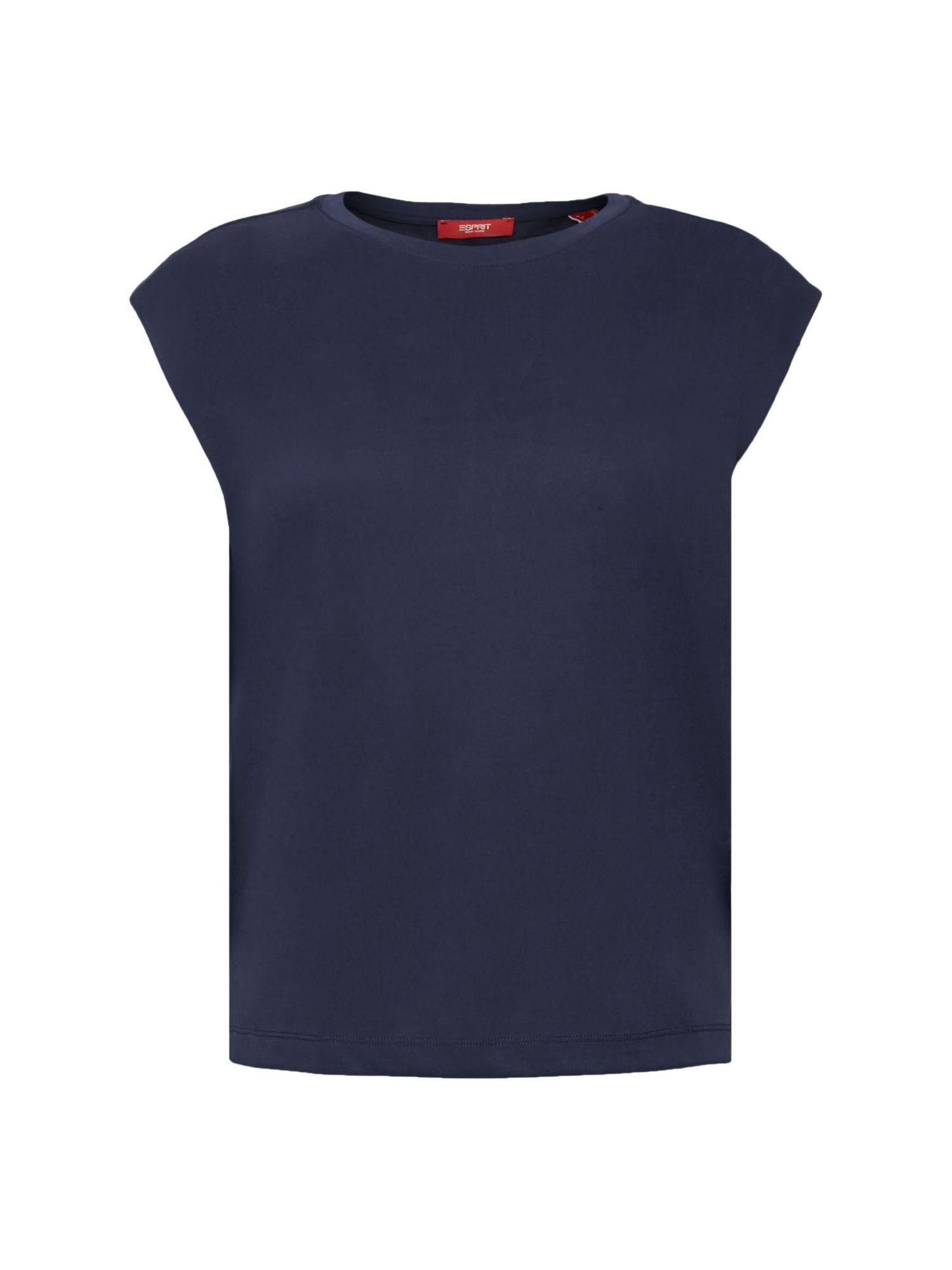 Griff weichem T-Shirt Jersey-Top Collection mit Esprit (1-tlg) NAVY