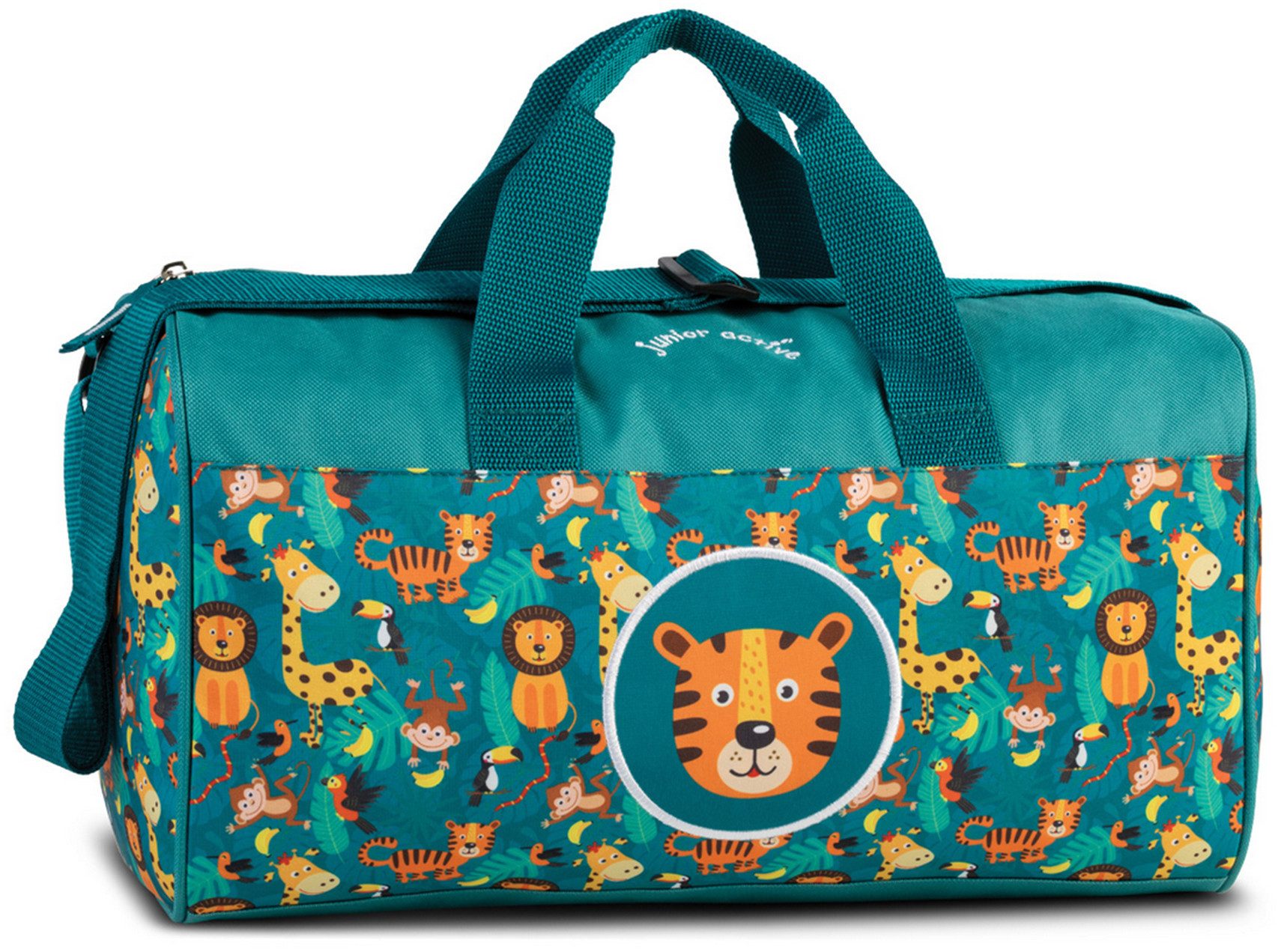 Ebaxx Sporttasche Kinder Sport Reise Tasche Jungen Mädchen Dino Hund Katze Löwe Auto