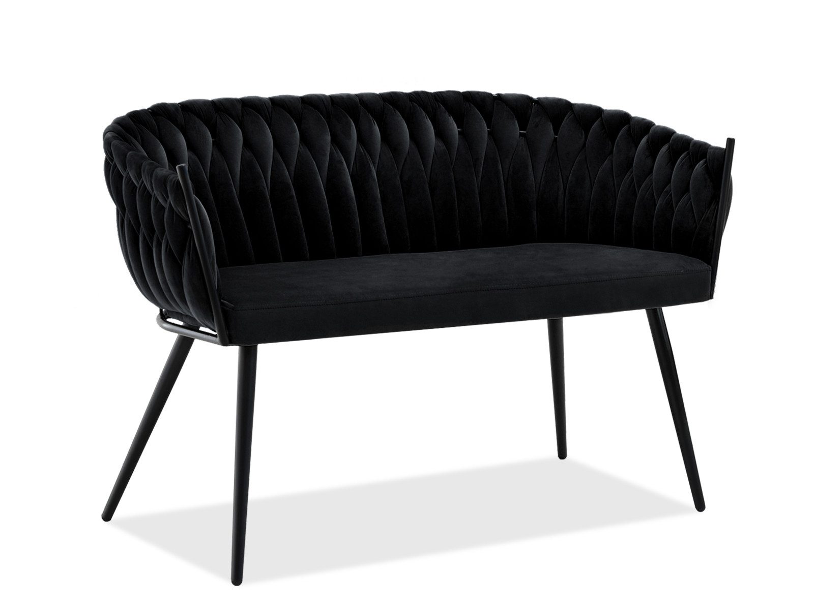 Compleo Polsterbank 2-Sitzer, Geflecht, velvet, ROSE perfekt für den Flur