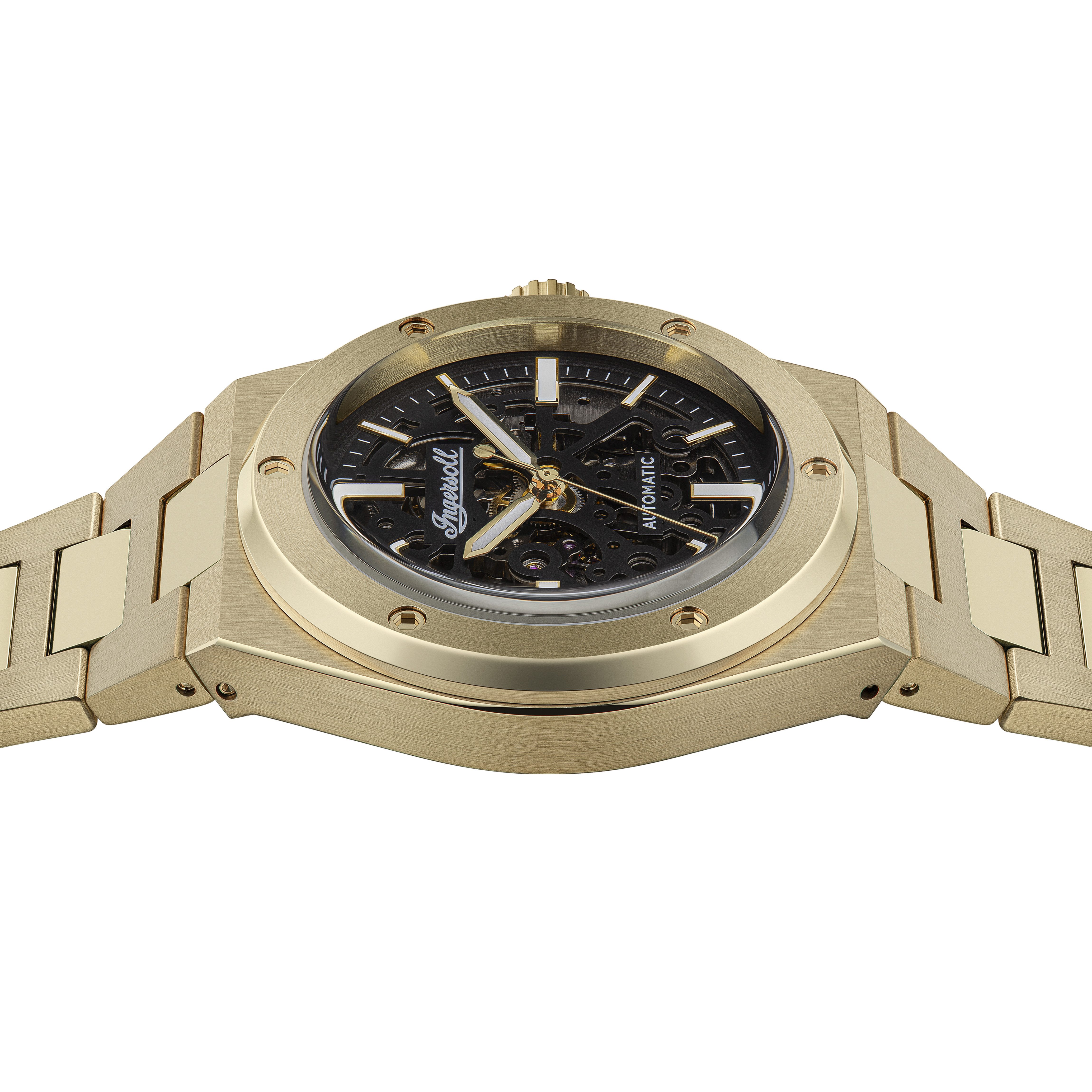 Ingersoll Automatikuhr The Baller I15001, Armbanduhr, Herrenuhr, Mechanische Uhr, Edelstahlarmband, analog