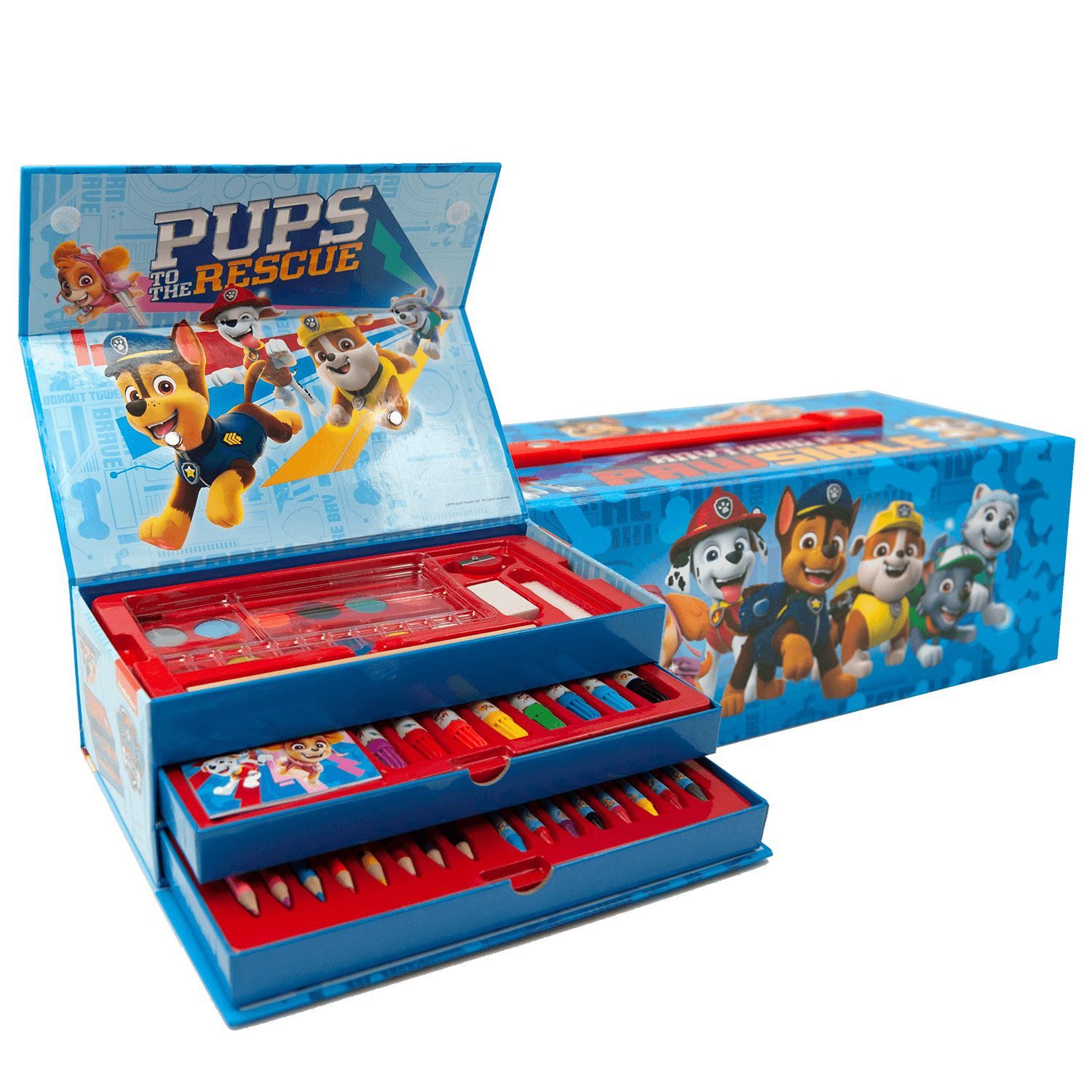 PAW PATROL Malpalette Paw Patrol Malkoffer Enthält Marker Карандаши Wasserfarben und Buntstifte