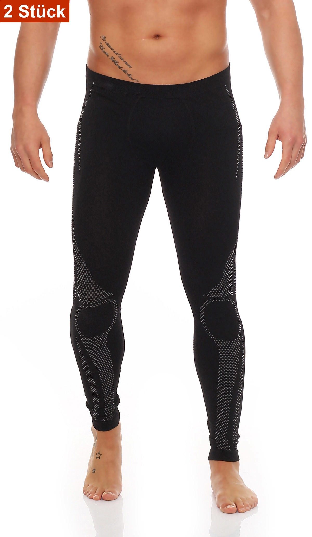 Cocain underwear Lange Unterhose Herren Thermo Unterwäsche Unterhose lang langes Unterhemd Ski Motorrad (Set, Spar-Packung, 2-St., Mehrfachpackung) hochfunktionelle Membrantechnologie