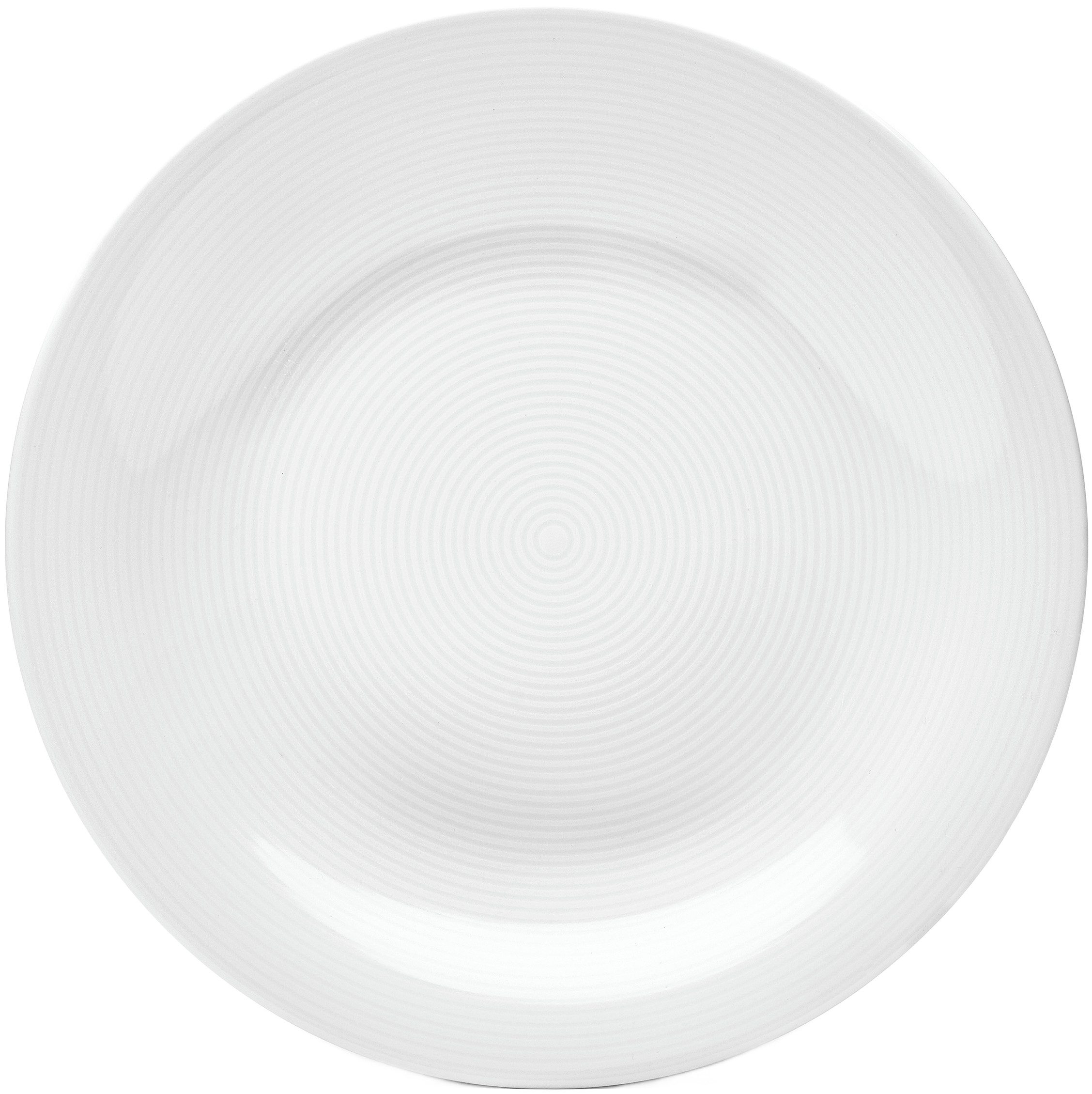 van Well Dessertteller Jive, Teller 21 cm, 6 Stück, (6 St), dezentes Spiraldekor, spülmaschinen-und mikrowellengeeignet