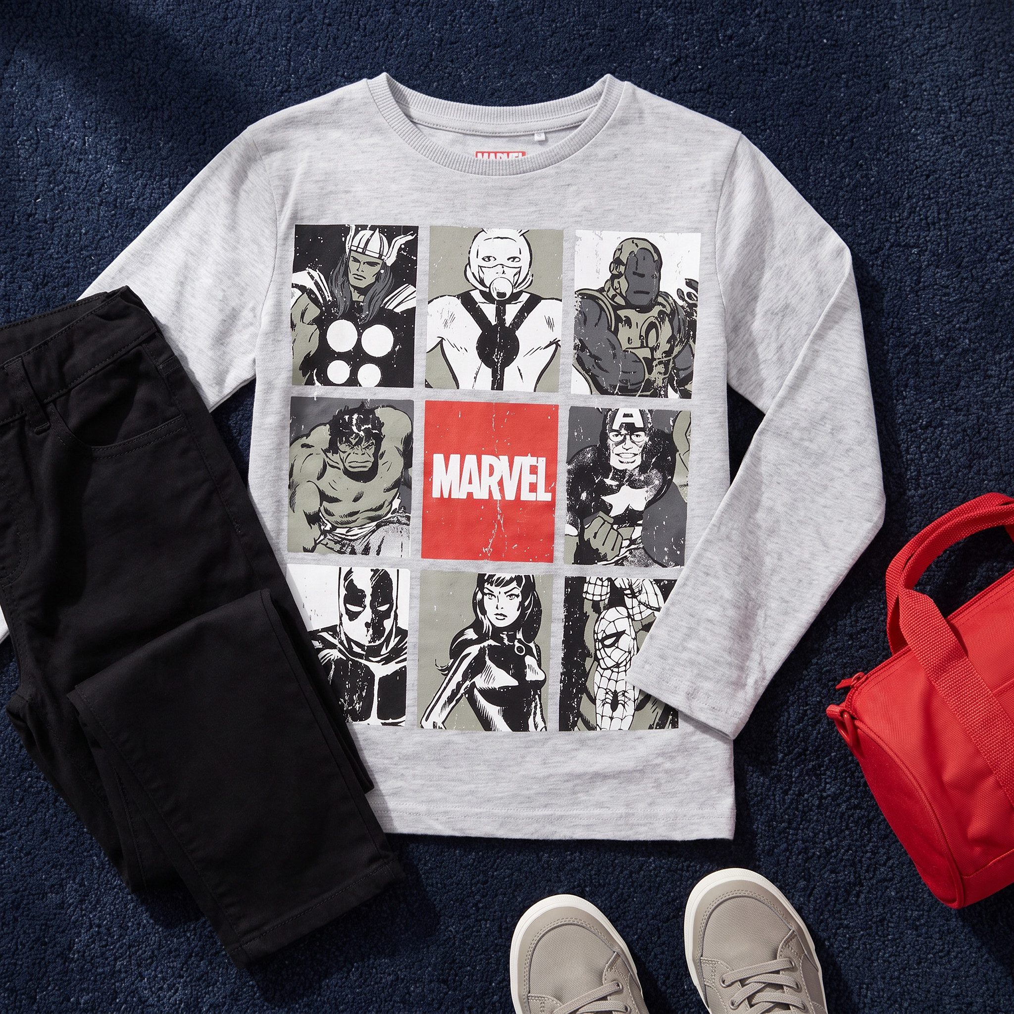 MARVEL Langarmshirt Marvel Avengers Jugend Jungen langarm Shirt Gr. 134 bis 164 – Bild 4 von 5