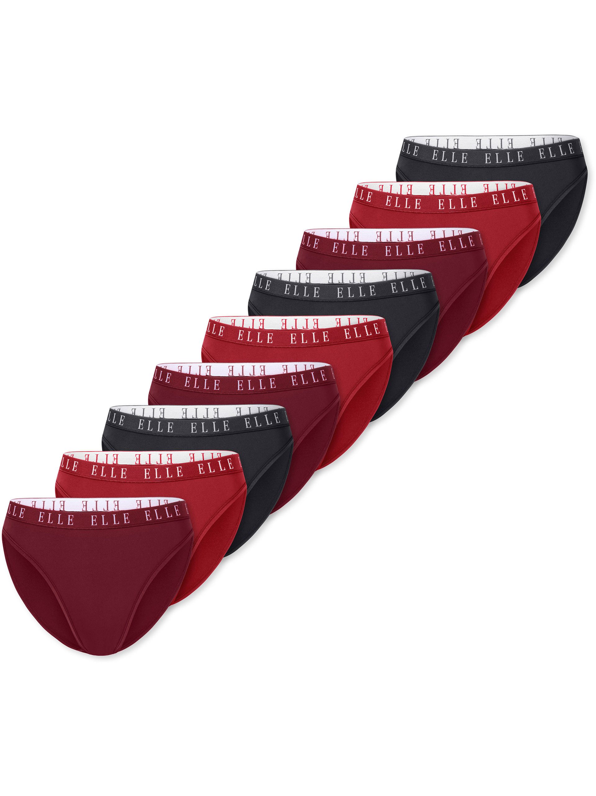 Elle Slip High Leg Logo (9-St) Unterhose, Basic Slip, Slip