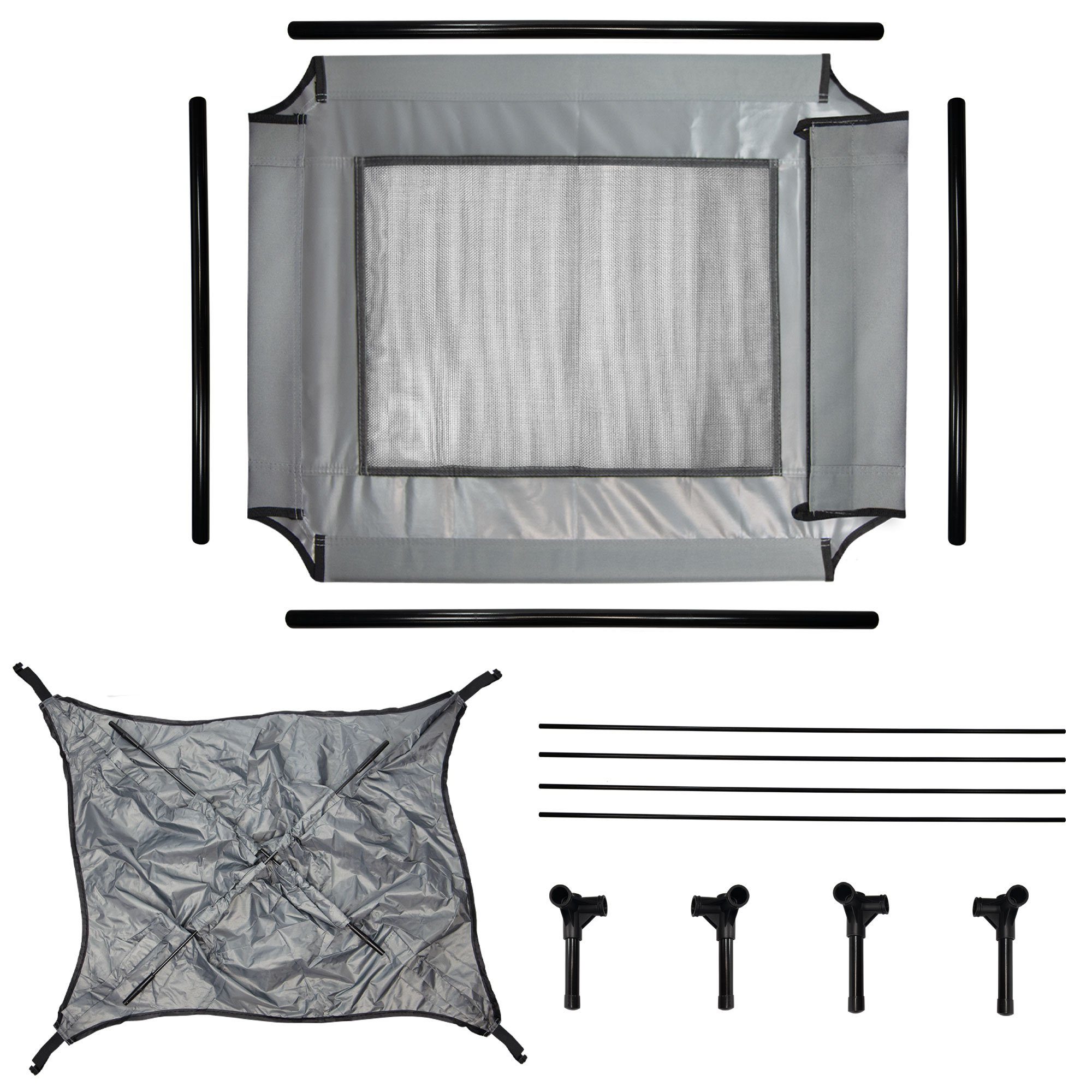 Nobby Tierbett Hunde-Gartenliege, Polyester, Spann-Dach aus UV-Schutz Stoff