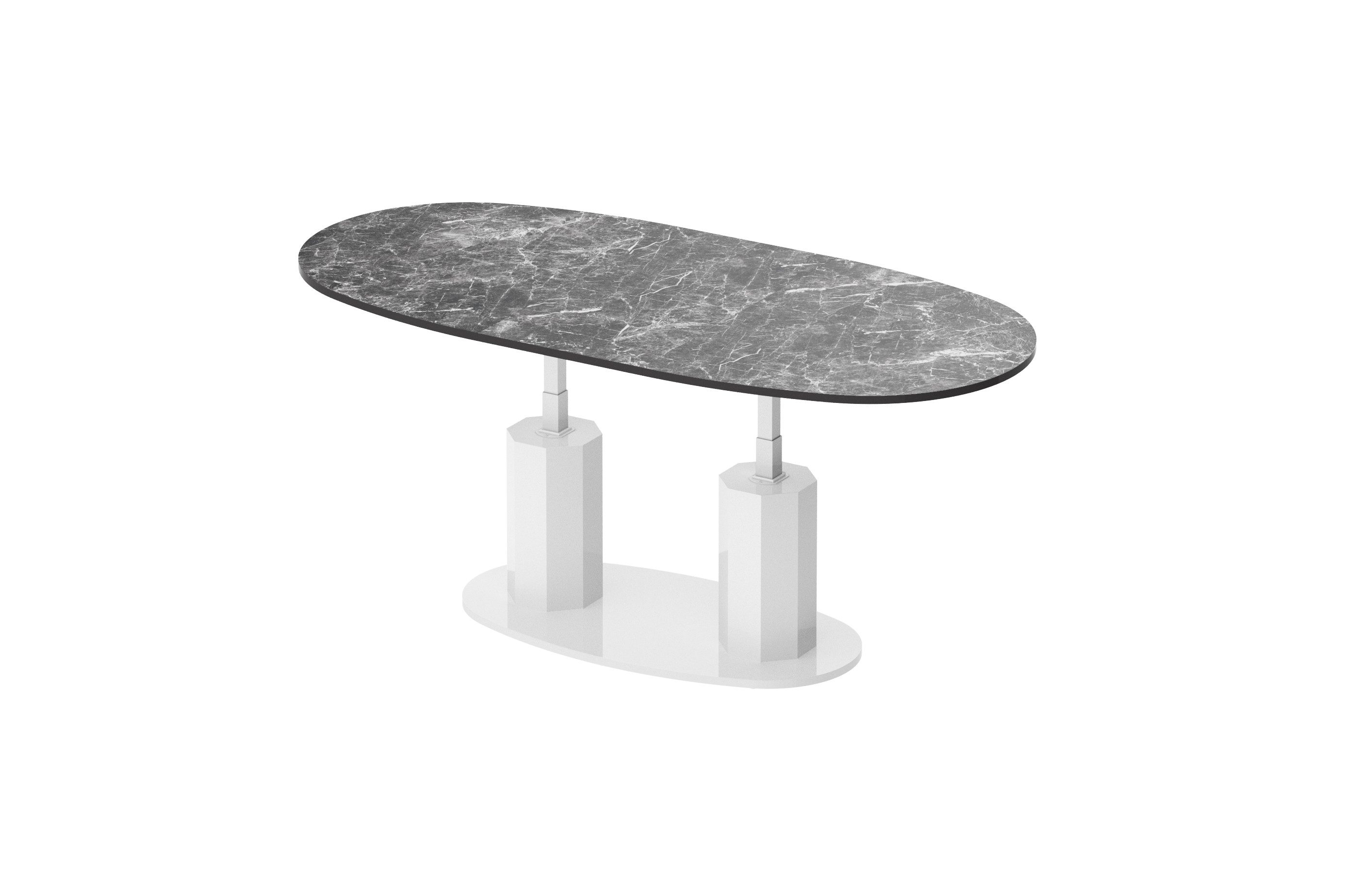 designimpex Couchtisch Design HBL-111 stufenlos höhenverstellbar günstig online kaufen