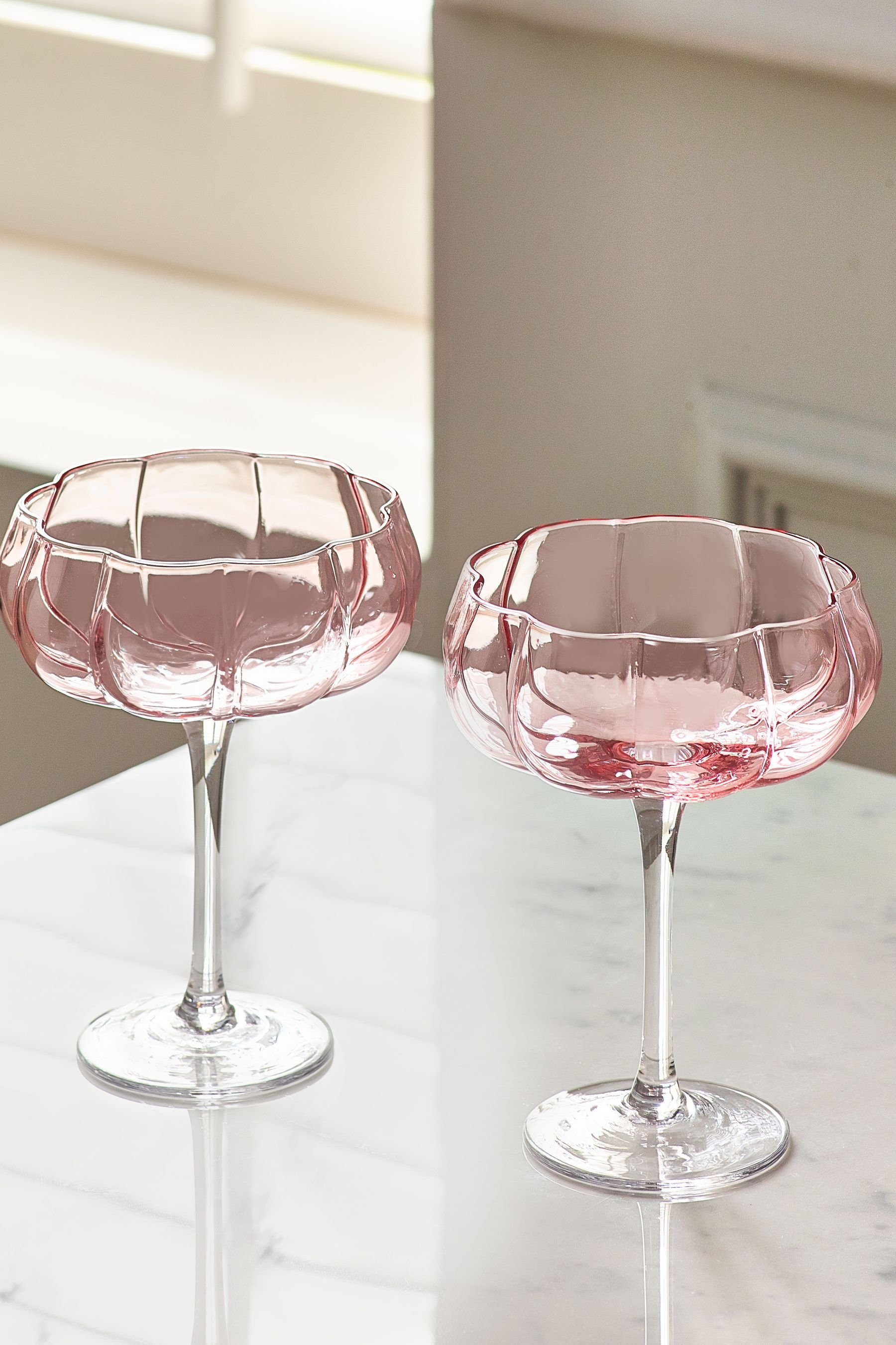 Next Champagnerglas 2er-Set Untertassen Ottilie, 1-tlg., Glas