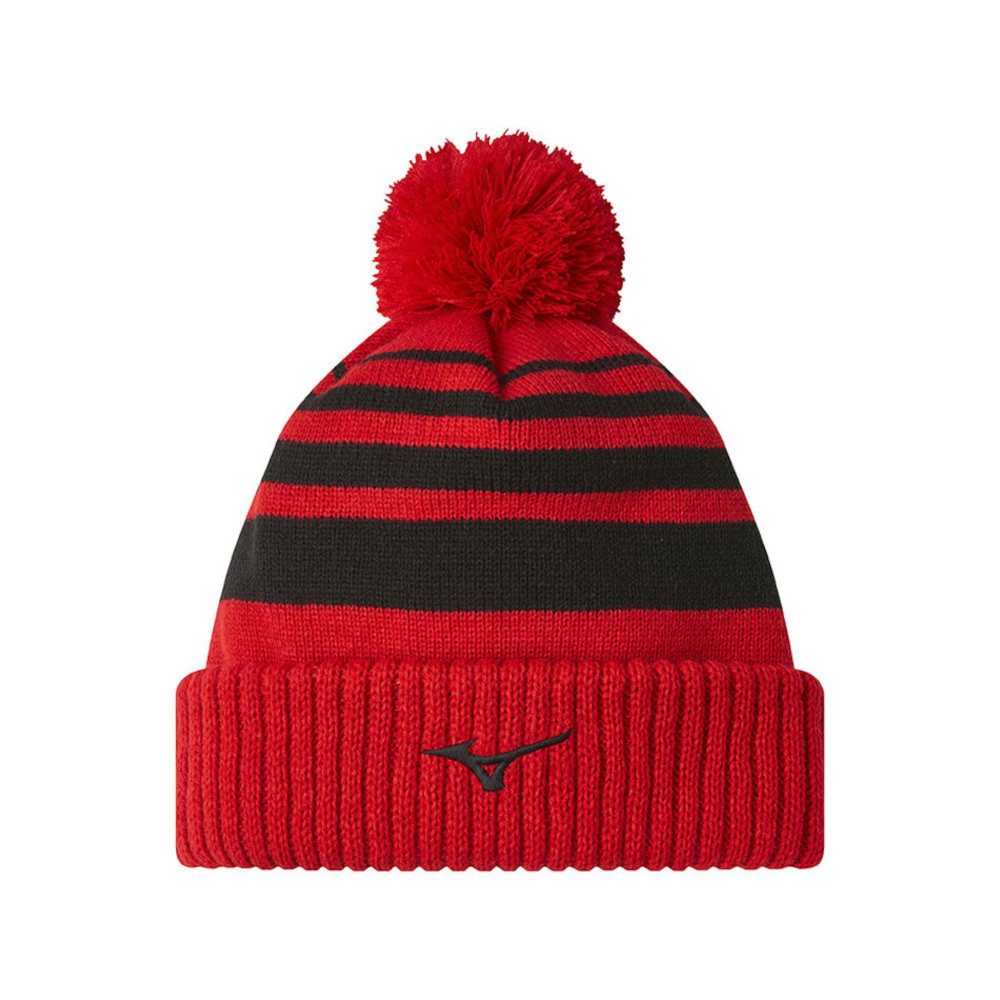 Mizuno Beanie Mizuno Golf Mütze BT Pom Beanie Rot