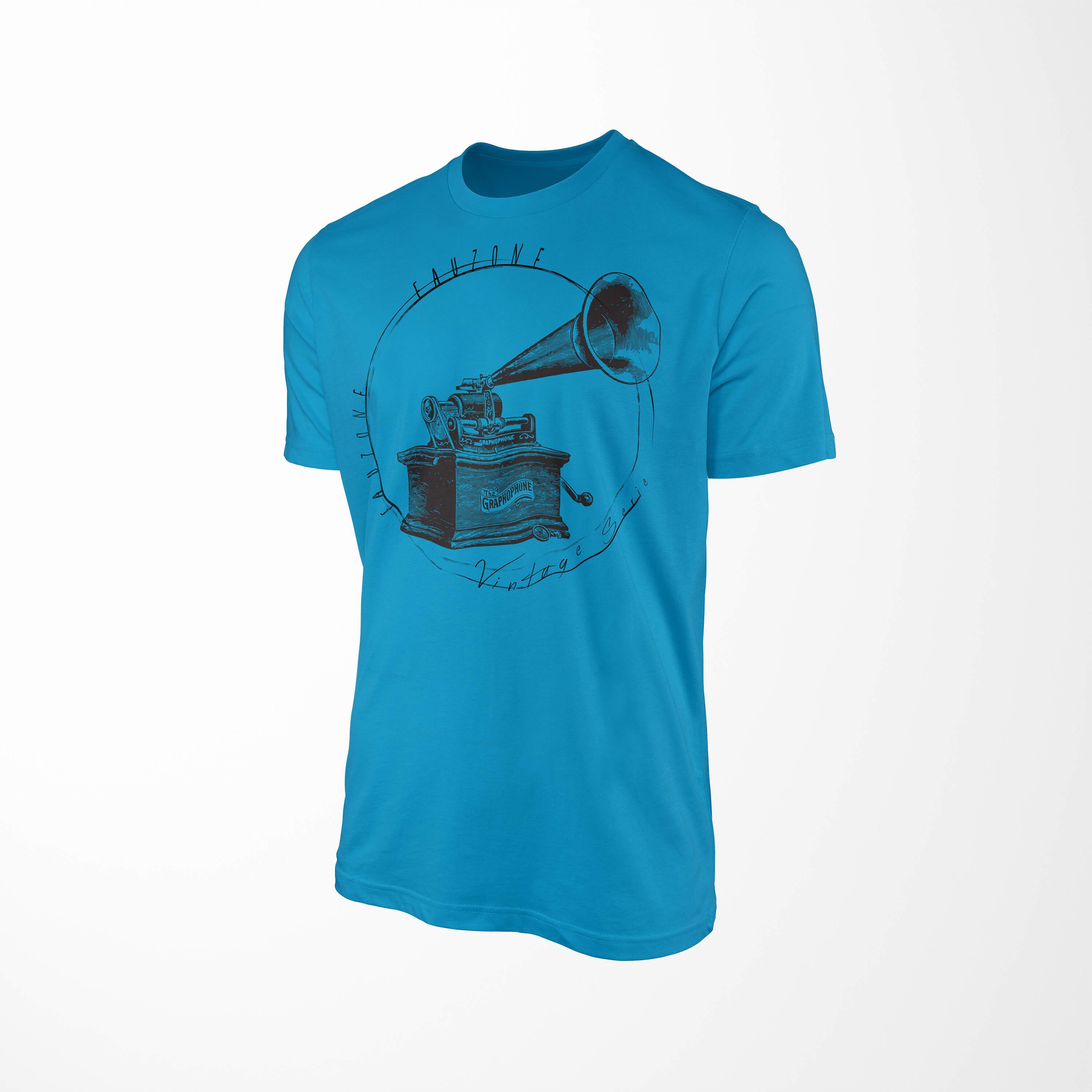 Art Grammophon Herren Sinus Vintage T-Shirt T-Shirt Atoll