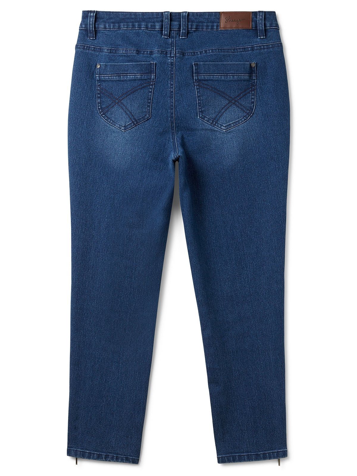 SHEEGO Stretch-Jeans Große Größen mit Zippern am Saumabschluss mehr